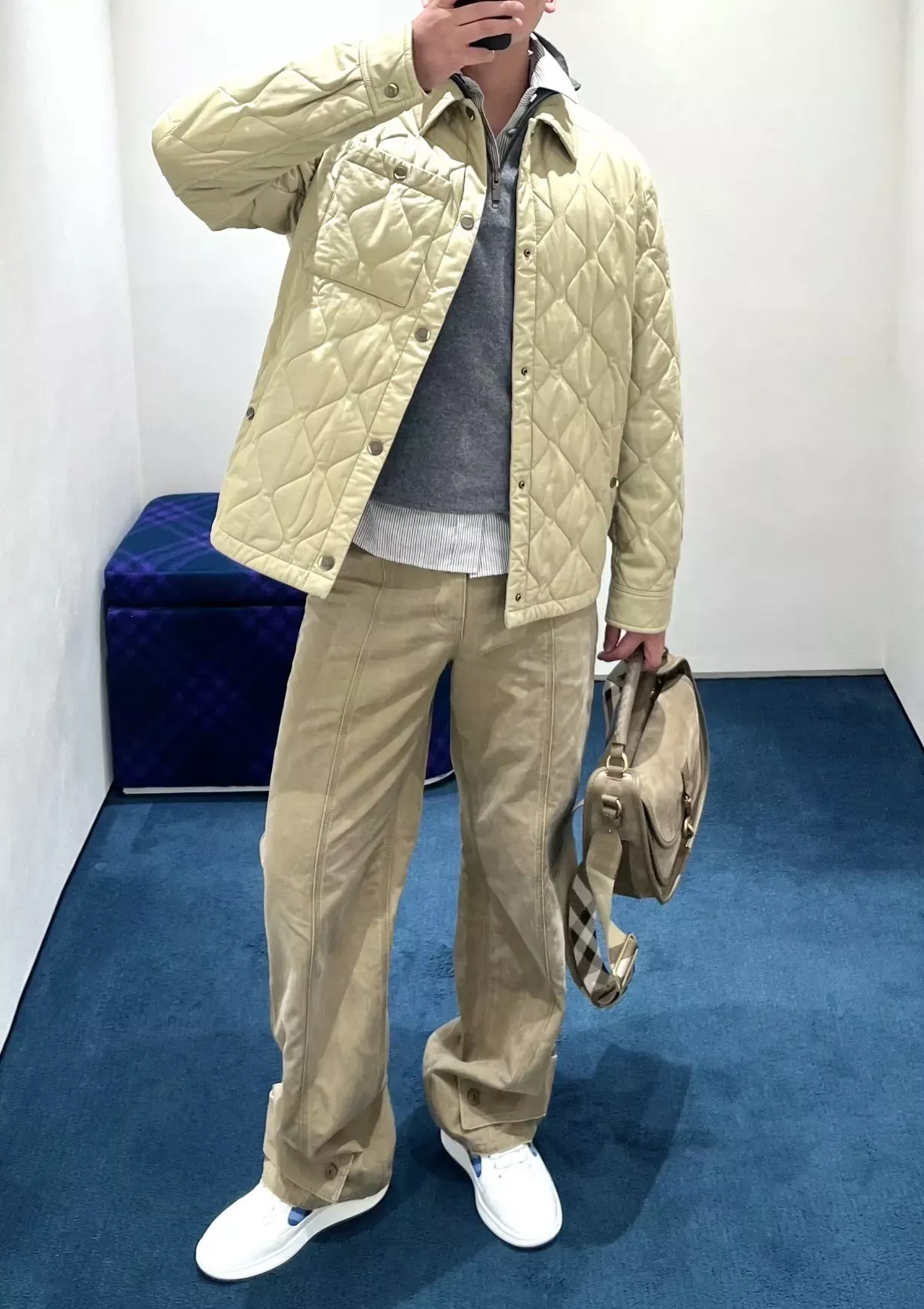 버버리 퀼팅 빈티지 버튼 남녀공용 버튼 재킷 상세 이미지 74