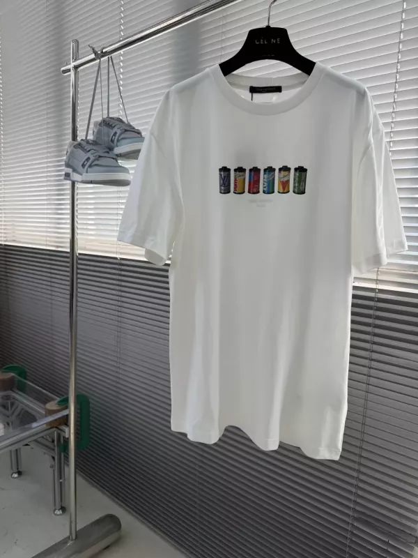 루이비통 필름 캔 프린트 남녀공용 반소매 티셔츠