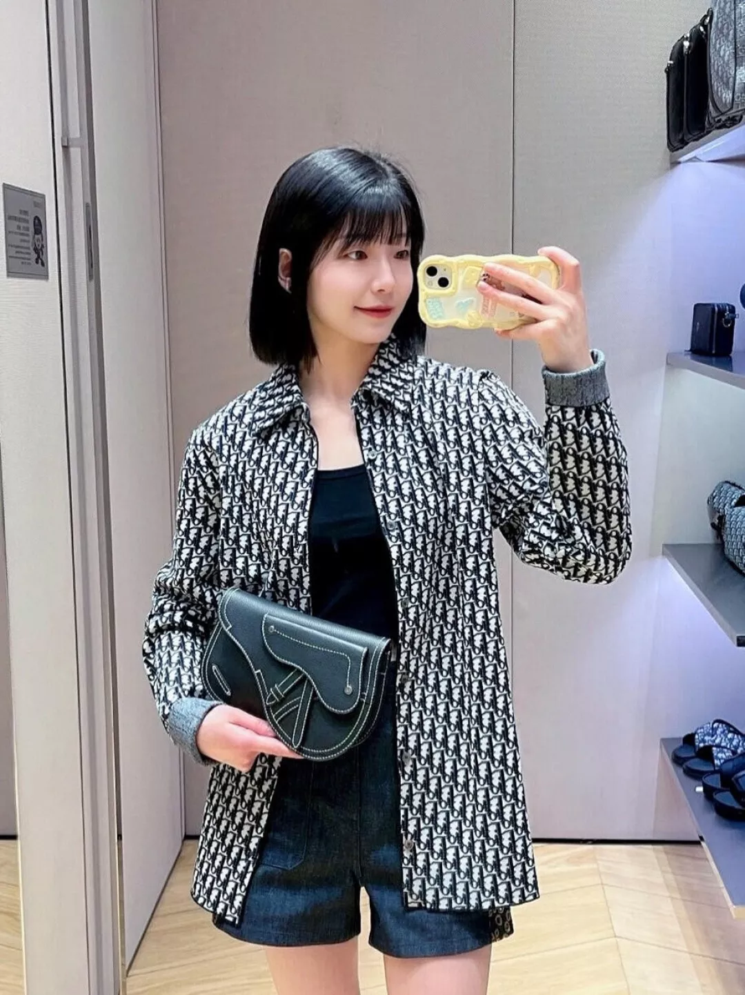 디올 로고 자카드 긴소매 남녀공용 긴소매 셔츠 상세 이미지 25