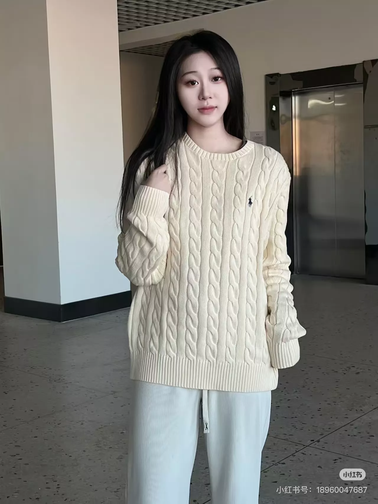 랄프로렌 케이블 자수 남녀공용 긴소매 니트 상세 이미지 52