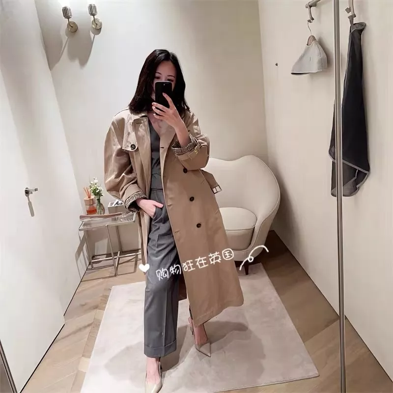 브루넬로쿠치넬리 더블 버튼 벨트 여성용 롱 코트 상세 이미지 20