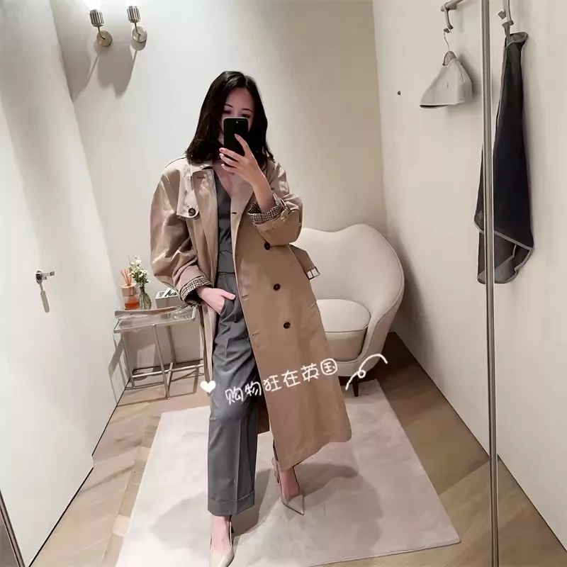 브루넬로쿠치넬리 더블 버튼 벨트 여성용 롱 코트 상세 이미지 21