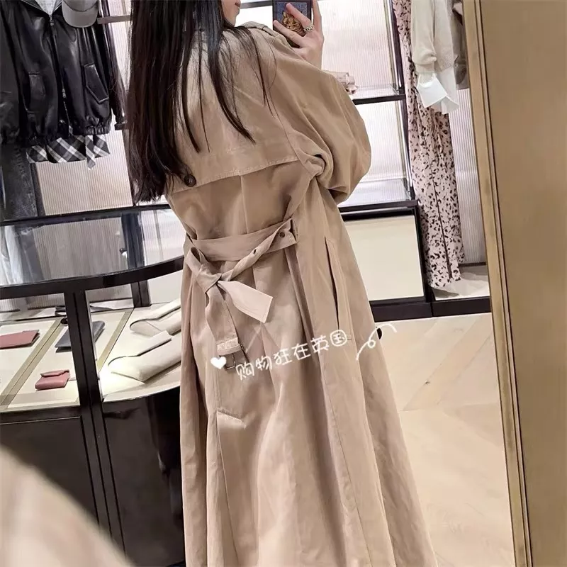 브루넬로쿠치넬리 더블 버튼 벨트 여성용 롱 코트 상세 이미지 30