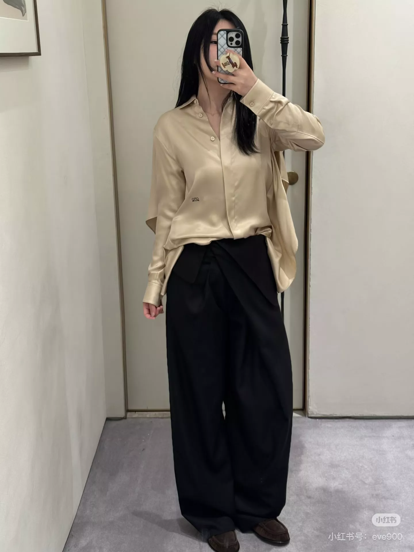 로에베 케이프 레이어드 여성용 긴소매 셔츠 상세 이미지 34