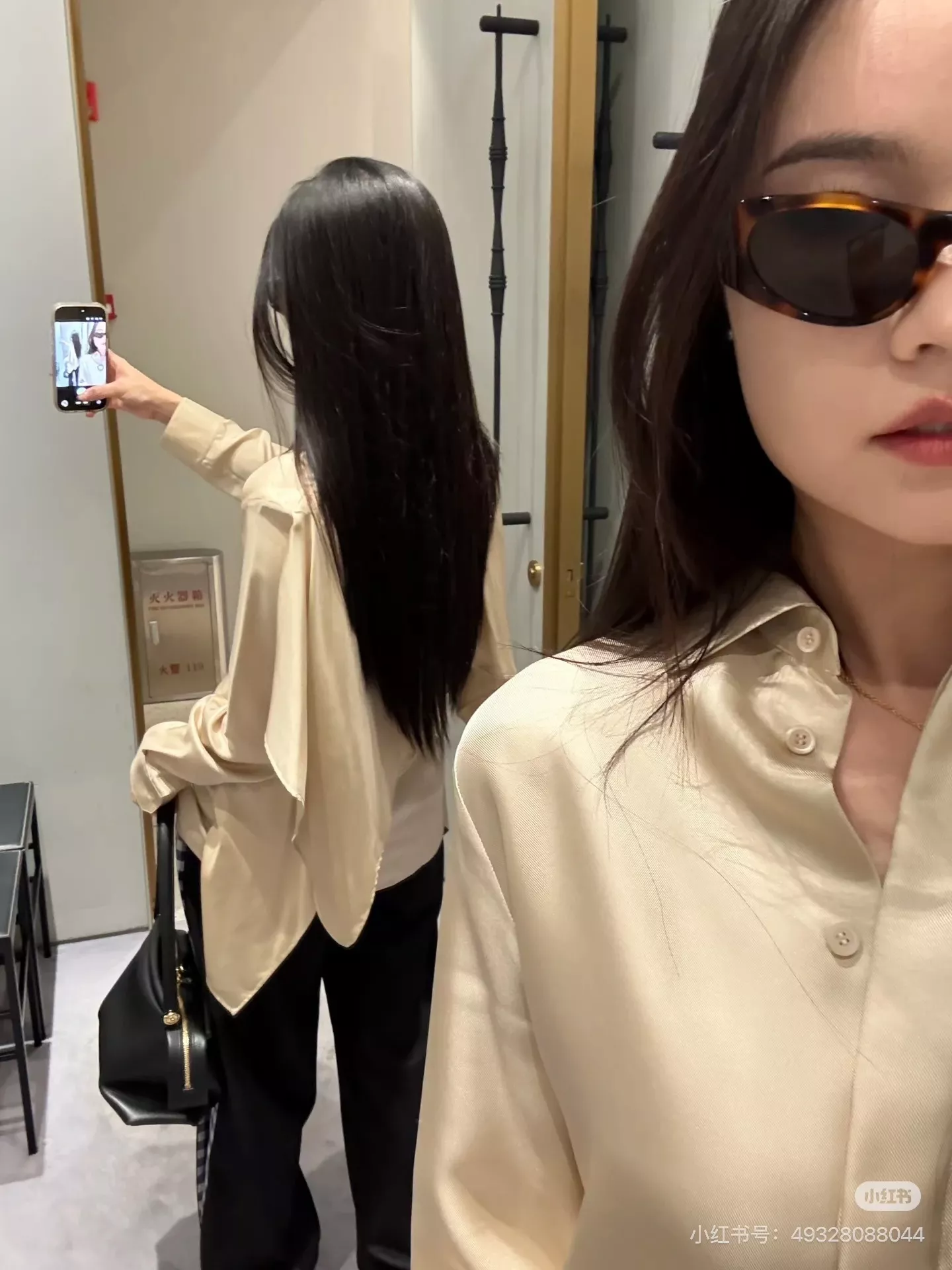 로에베 케이프 레이어드 여성용 긴소매 셔츠 상세 이미지 43