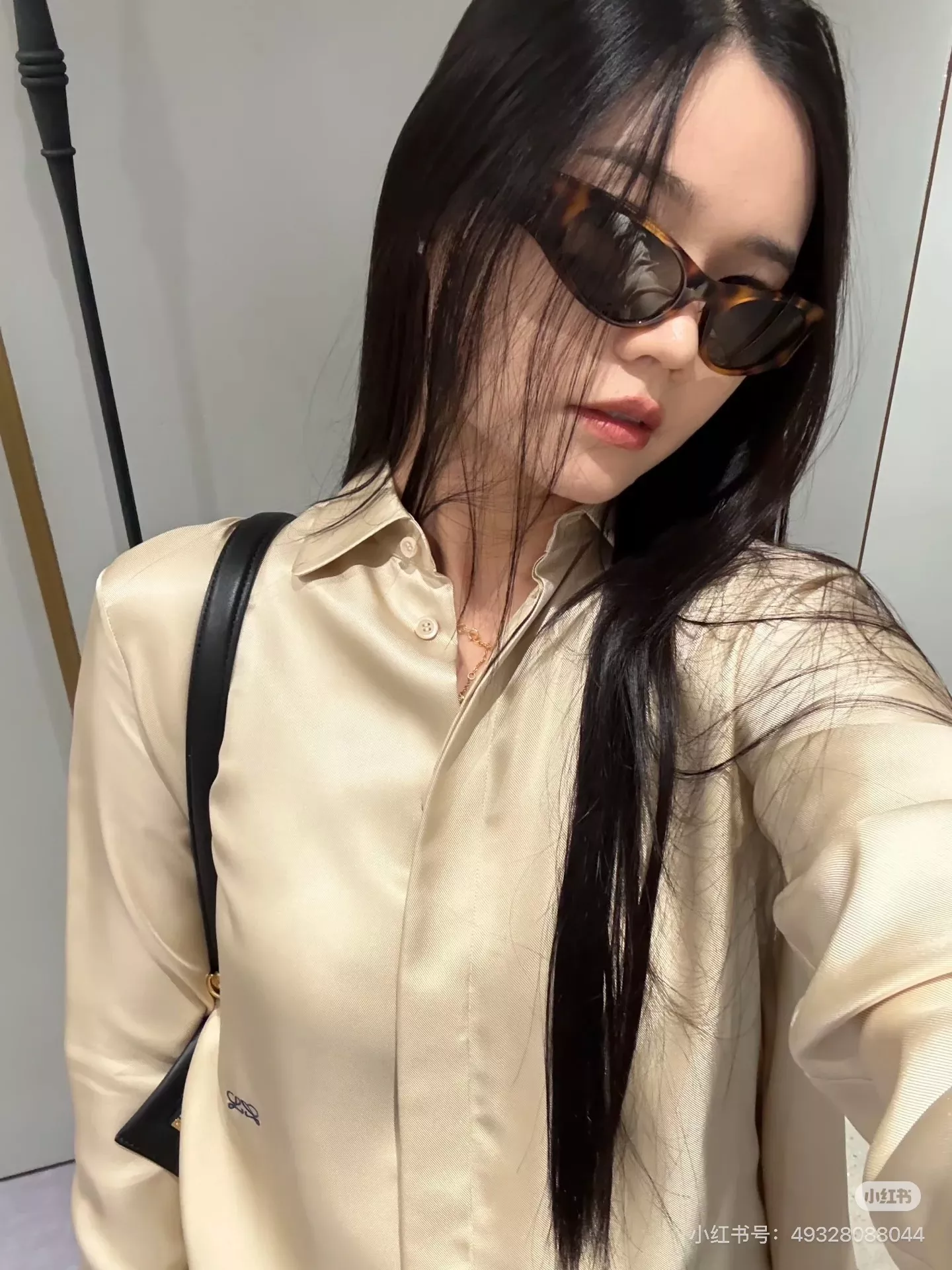 로에베 케이프 레이어드 여성용 긴소매 셔츠 상세 이미지 45