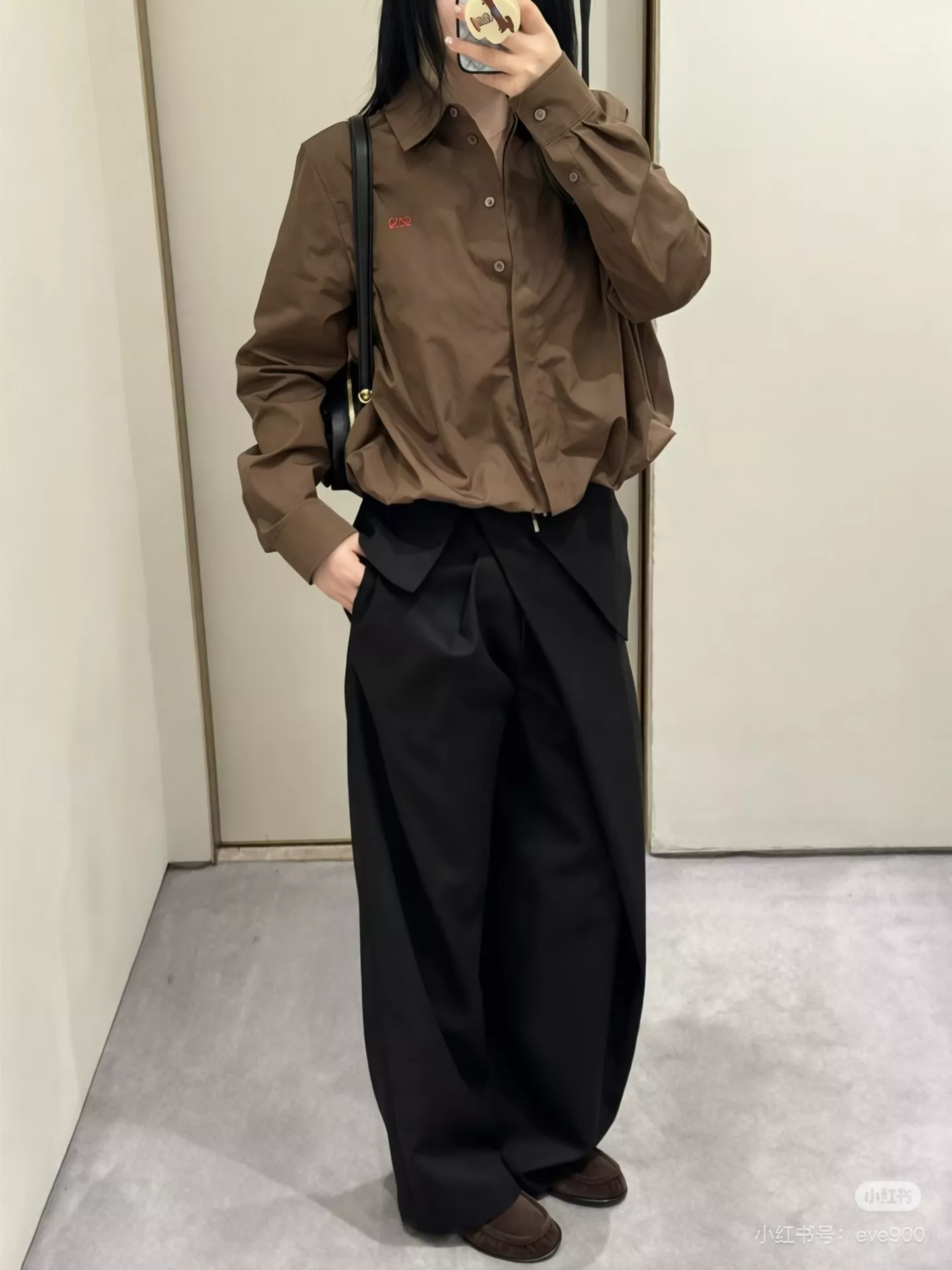 로에베 크롭 스트링 카라 여성용 긴소매 셔츠 상세 이미지 21
