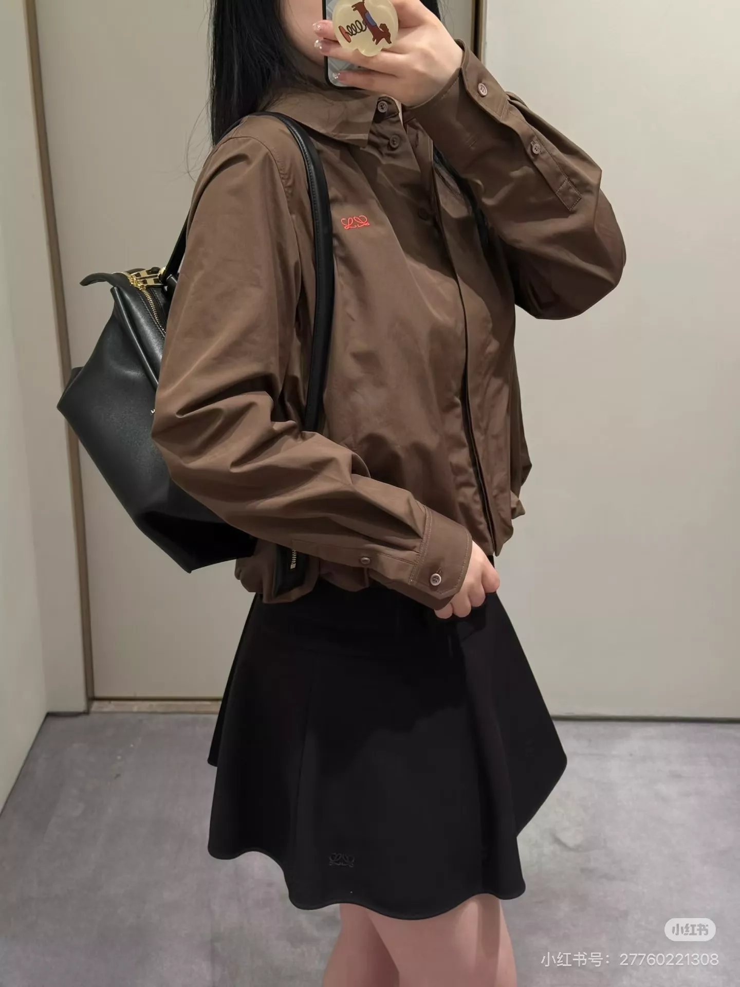 로에베 크롭 스트링 카라 여성용 긴소매 셔츠 상세 이미지 28