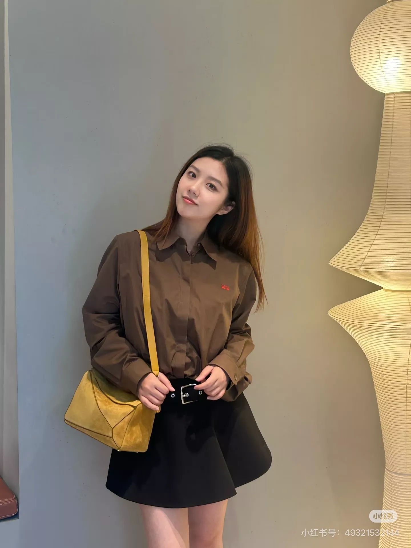로에베 크롭 스트링 카라 여성용 긴소매 셔츠 상세 이미지 29