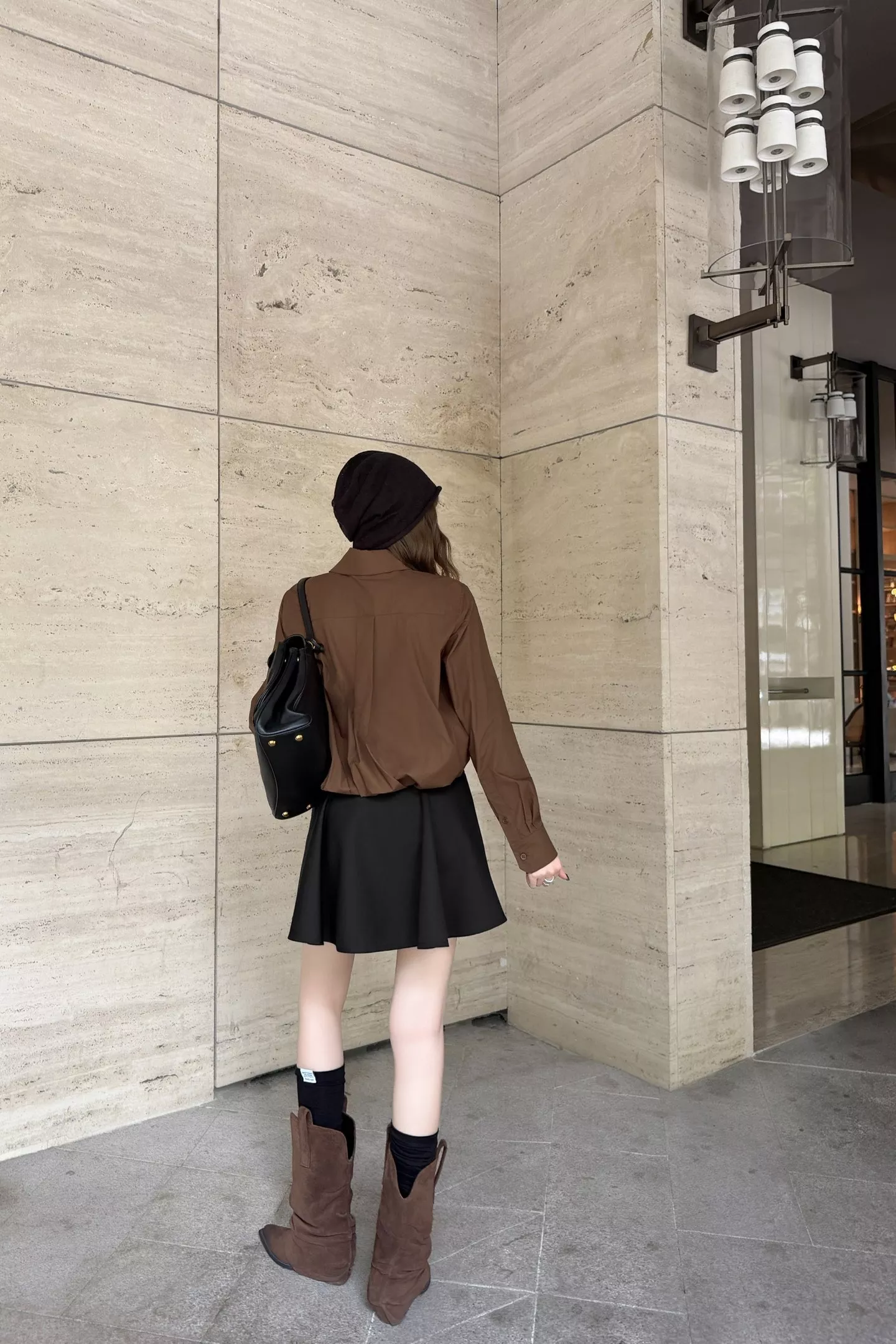로에베 크롭 스트링 카라 여성용 긴소매 셔츠 상세 이미지 54