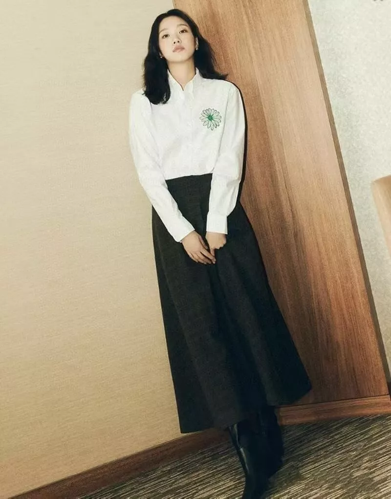 마르디메크르디 데이지 자수 스트라이프 여성용 긴소매 셔츠 상세 이미지 26