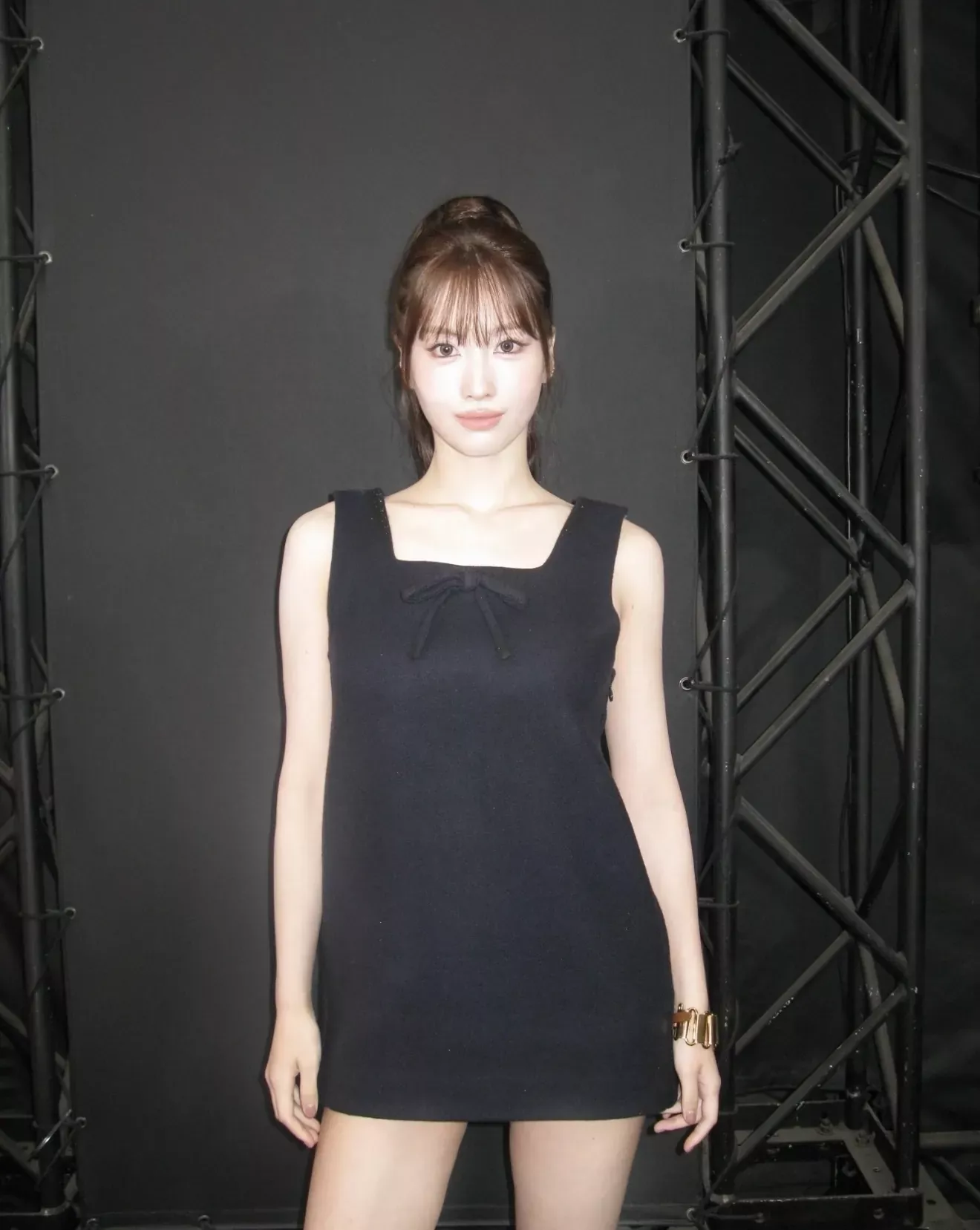 미우미우 리본 장식 울 캐시미어 여성용 원피스 상세 이미지 19