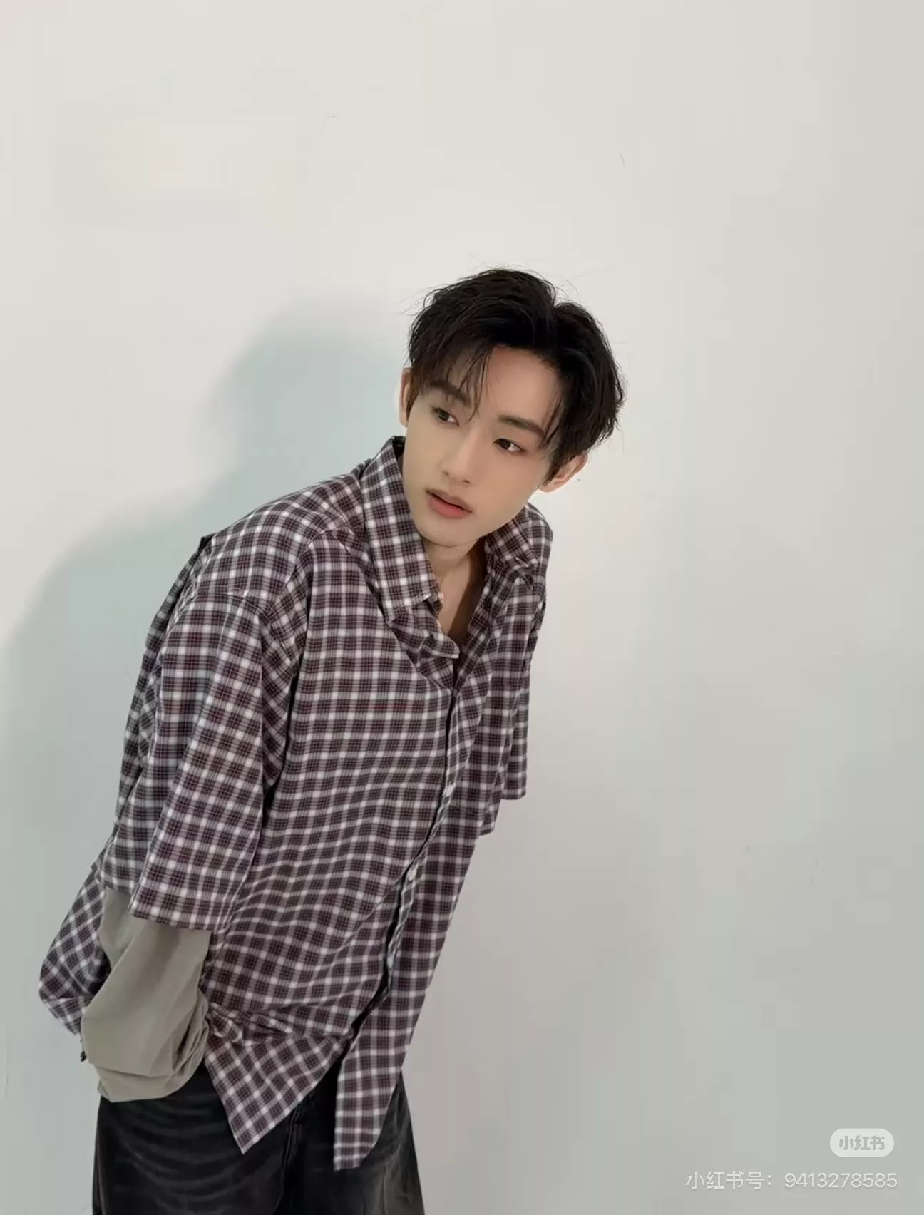 발렌시아가 체크 레이어드 남녀공용 긴소매 셔츠 상세 이미지 88