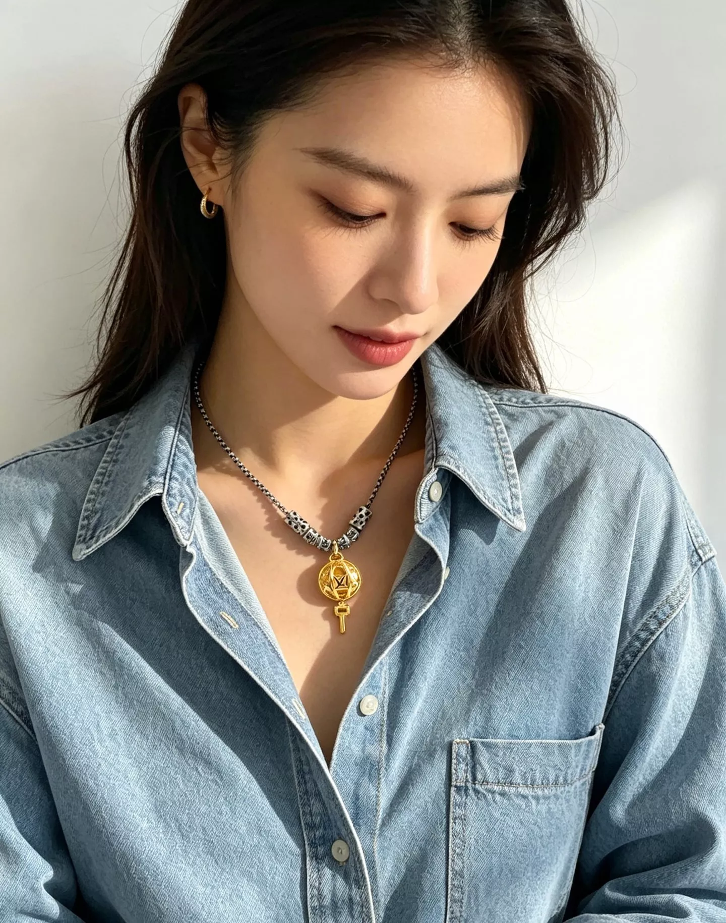 루이비통 빈티지 체인 펜던트 목걸이 상세 이미지 6