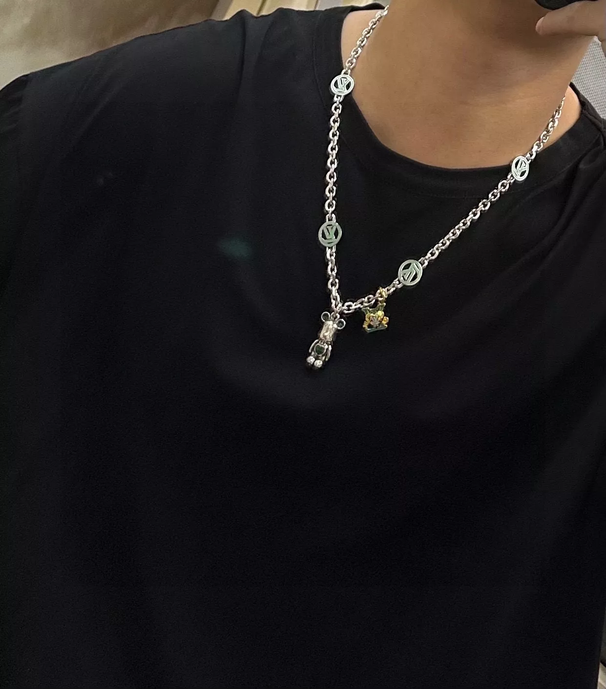 루이비통 빈티지 실버 체인 목걸이 상세 이미지 9