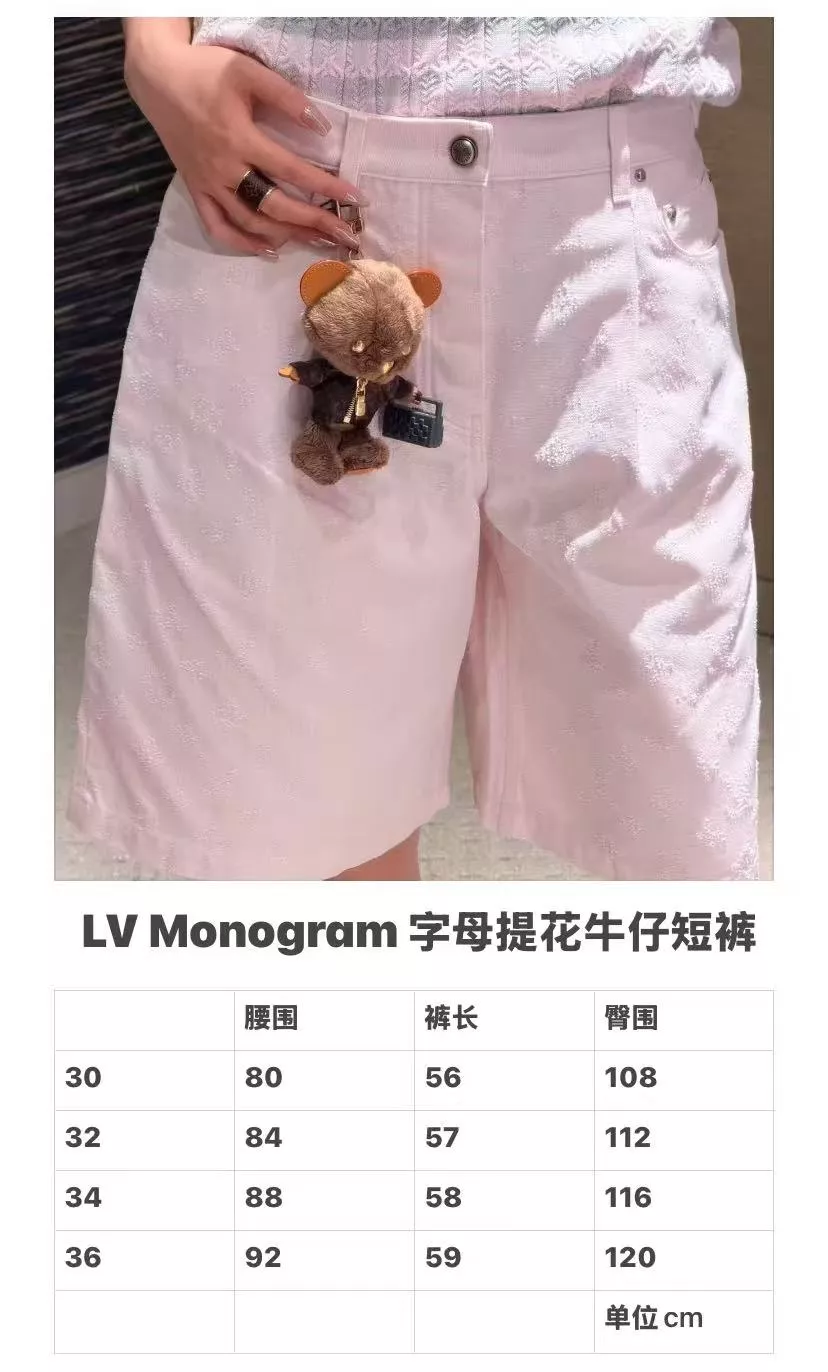 루이비통 자카드 데님 남녀공용 하프 팬츠 상세 이미지 11