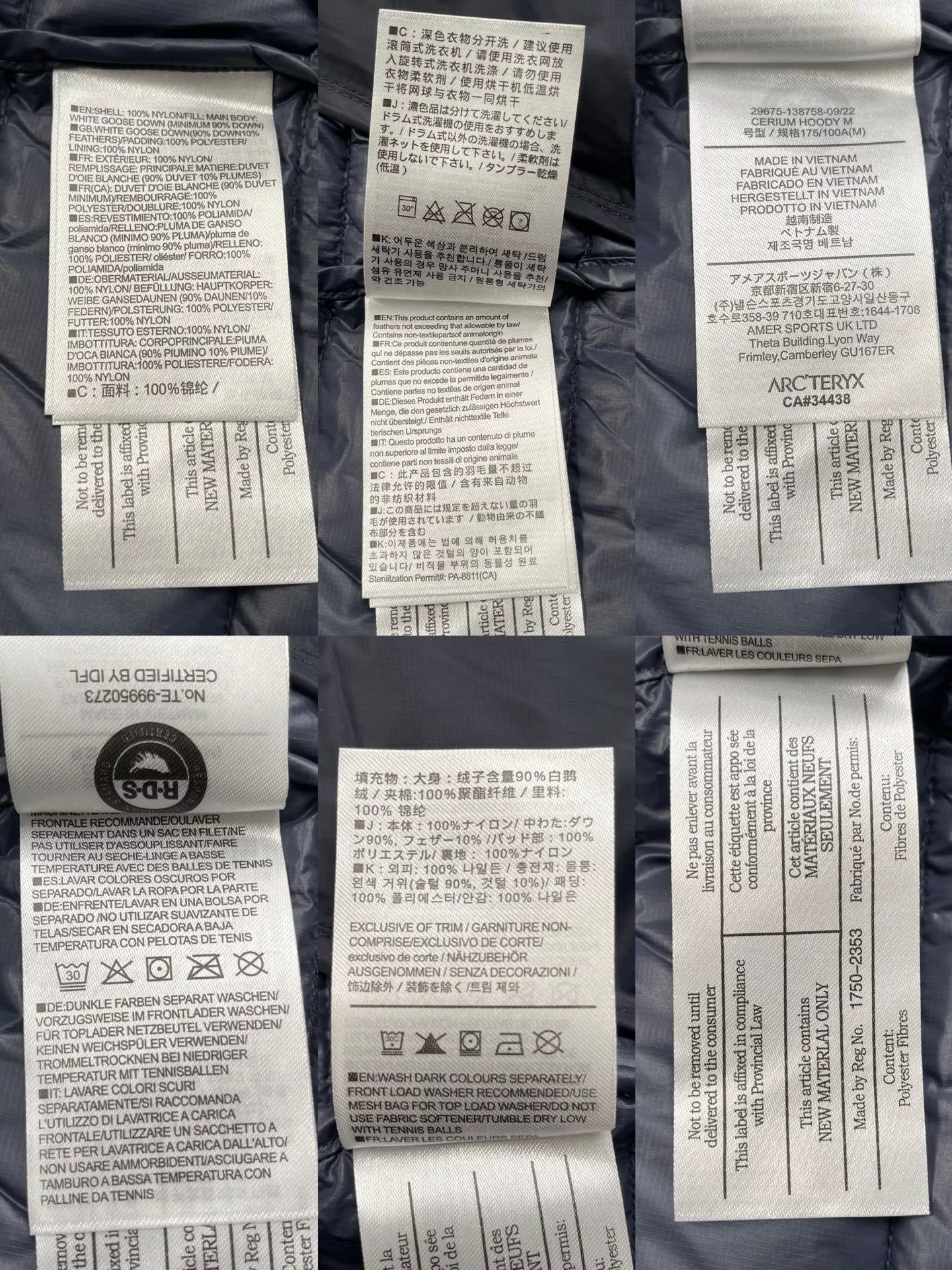 아크테릭스 후드 경량 구스다운 남녀공용 쇼트 패딩 상세 이미지 24