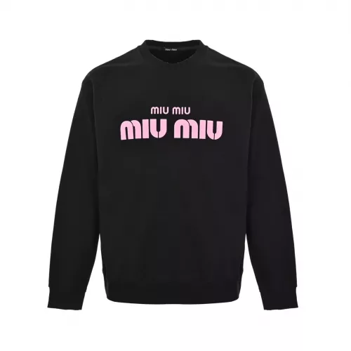 미우미우 발포 로고 오버핏 남녀공용 맨투맨 티셔츠