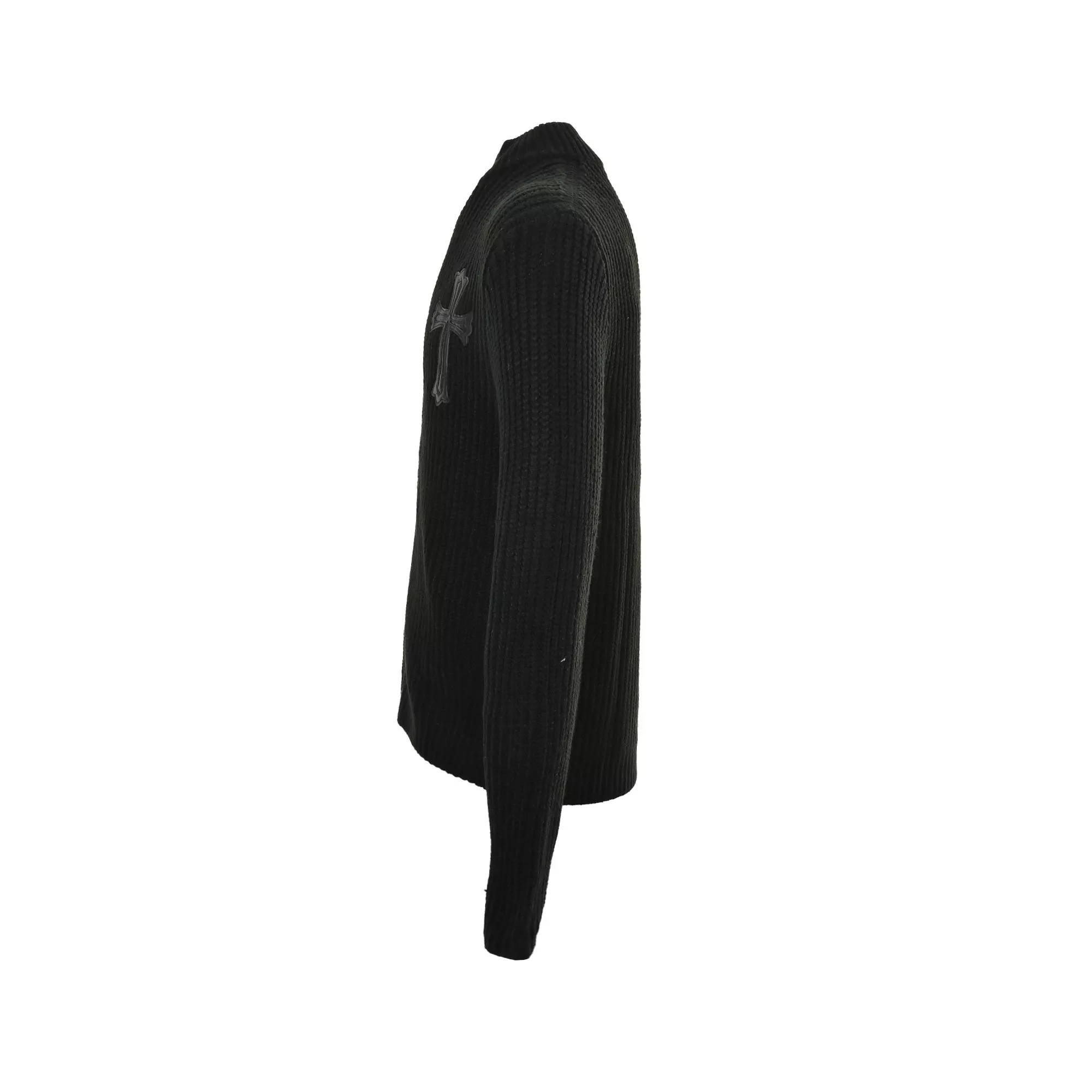 크롬하츠 십자 패치 집업 울 남녀공용 니트 재킷 상세 이미지 2