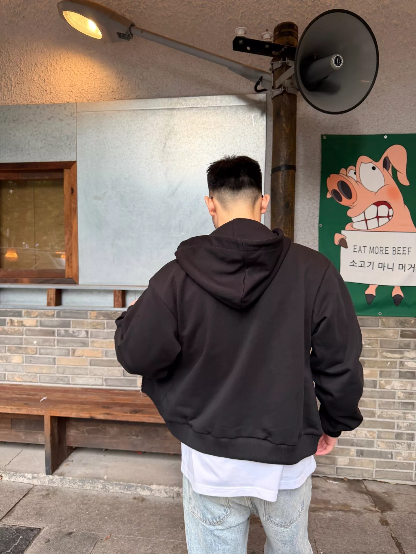 셀린느 카툰 로고 프린트 집업 남녀공용 후드 재킷 상세 이미지 12