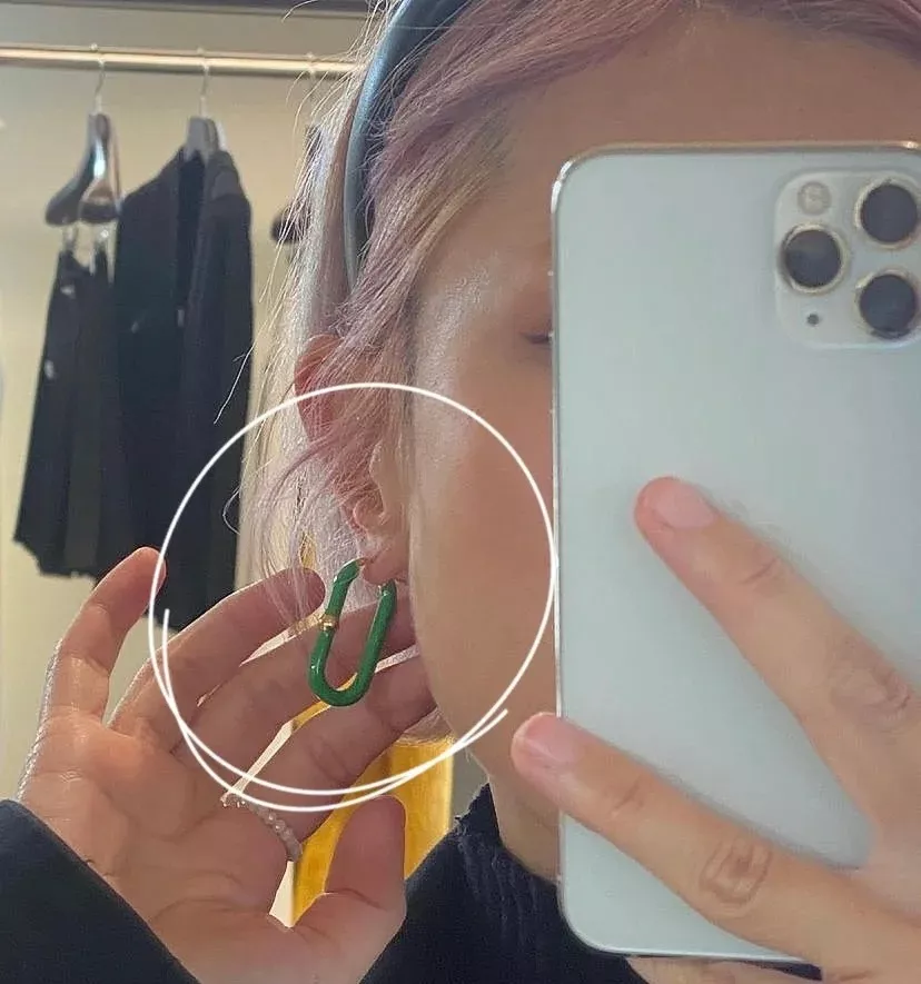 보테가베네타 메탈 롱 링 포인트 귀걸이 상세 이미지 11