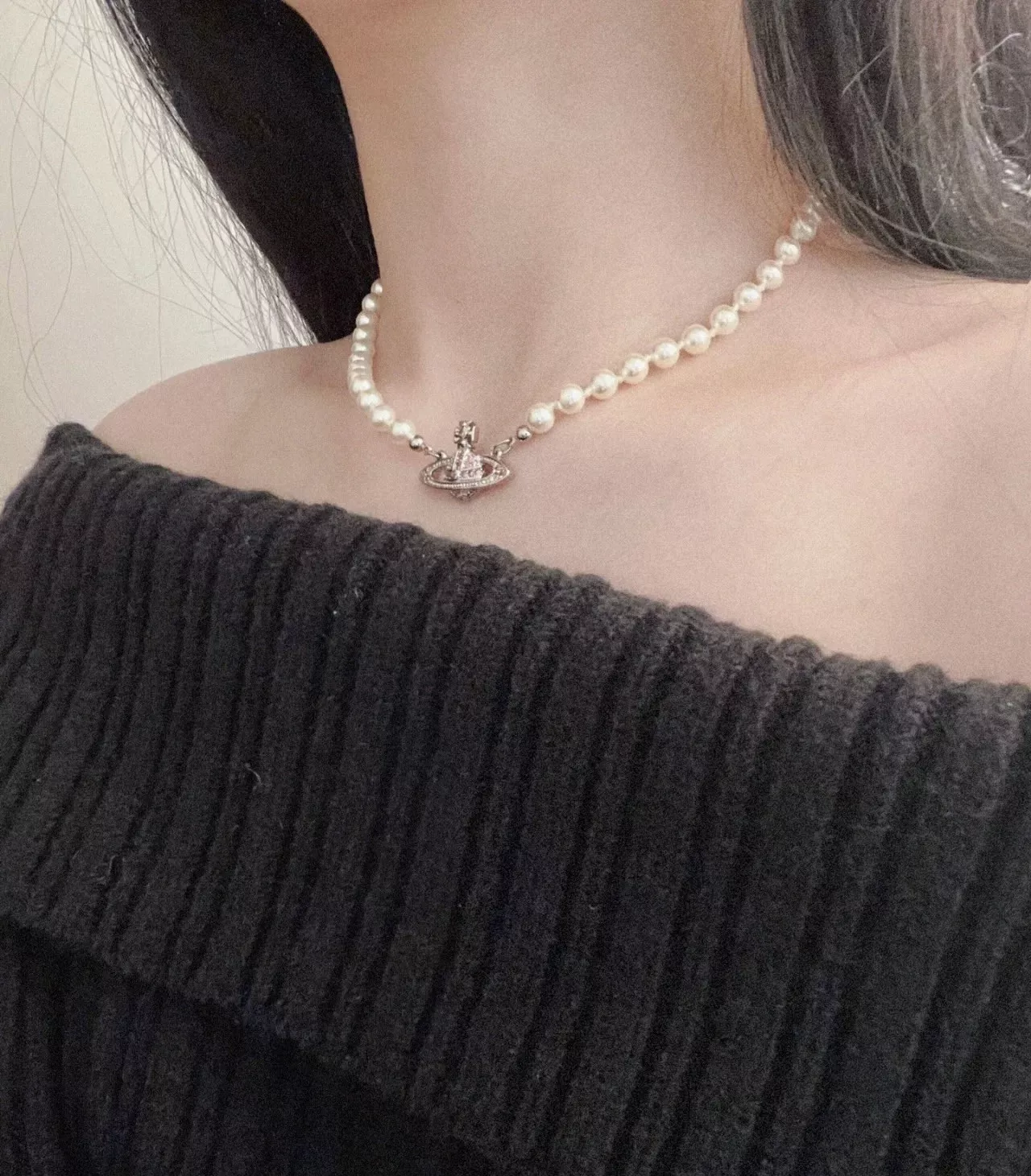 비비안웨스트우드 진주 토성 장식 쥬얼리 2종 세트 상세 이미지 21