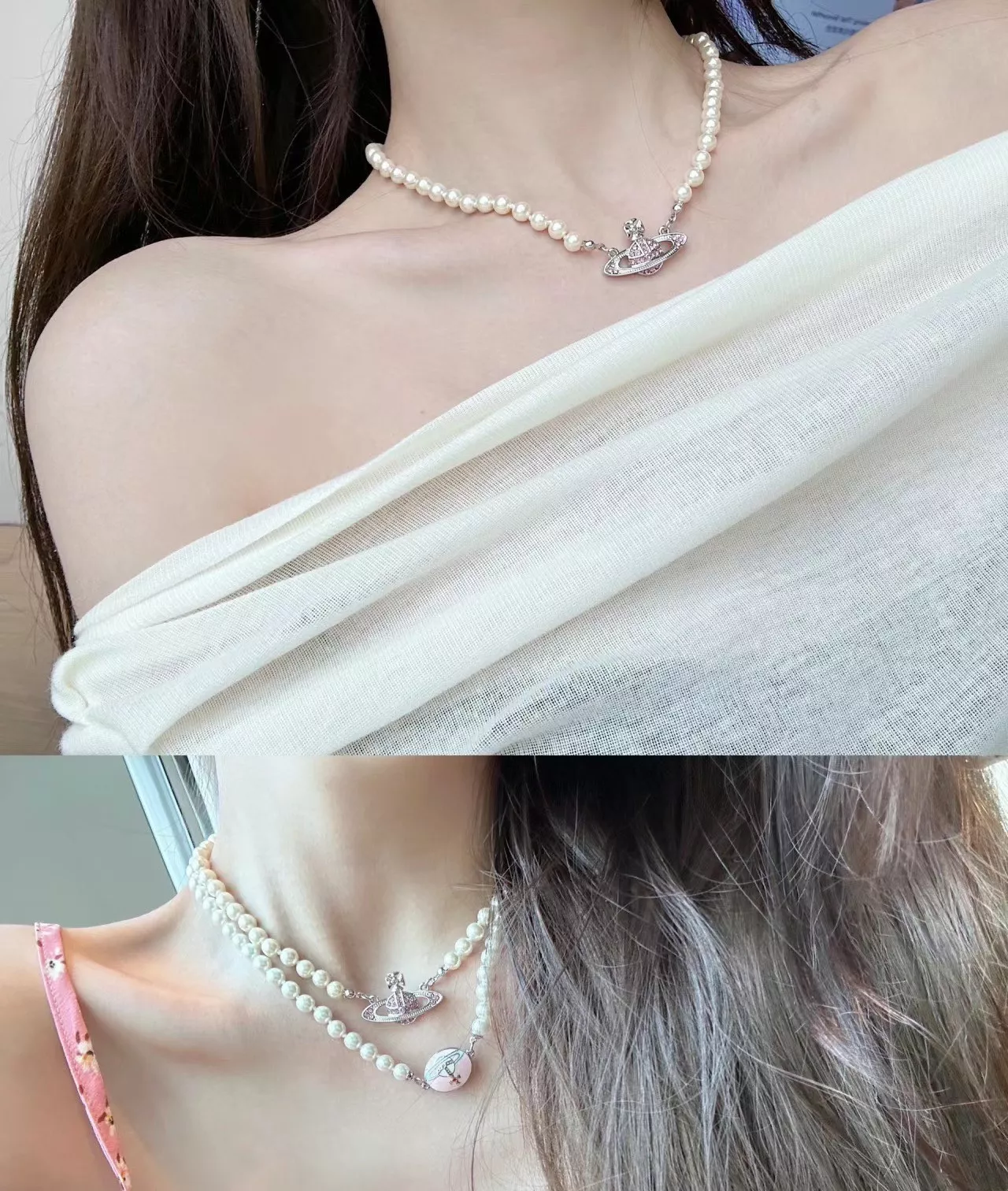 비비안웨스트우드 진주 토성 장식 쥬얼리 2종 세트 상세 이미지 24