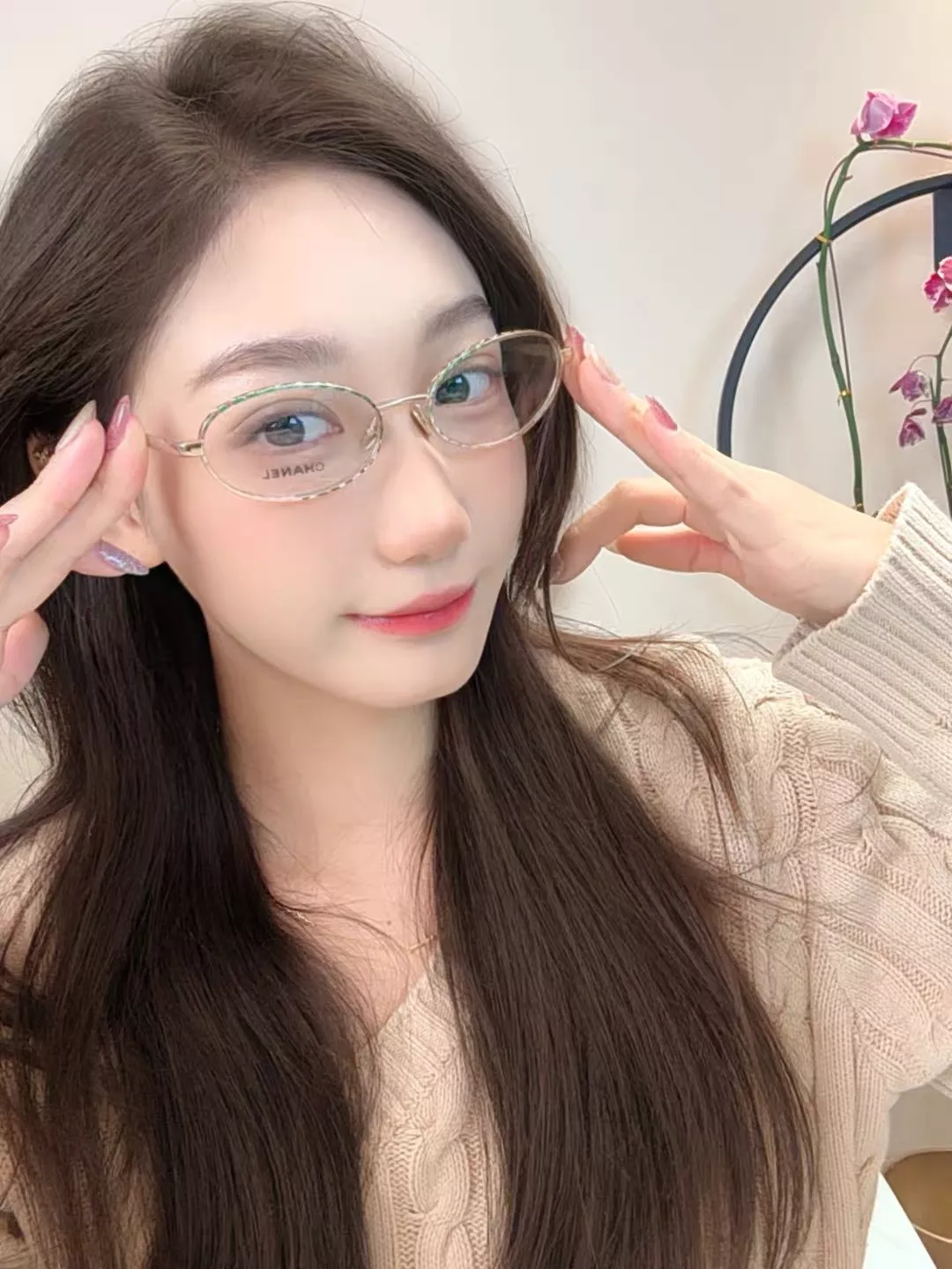 샤넬 타원형 메탈 오벌 프레임 상세 이미지 43