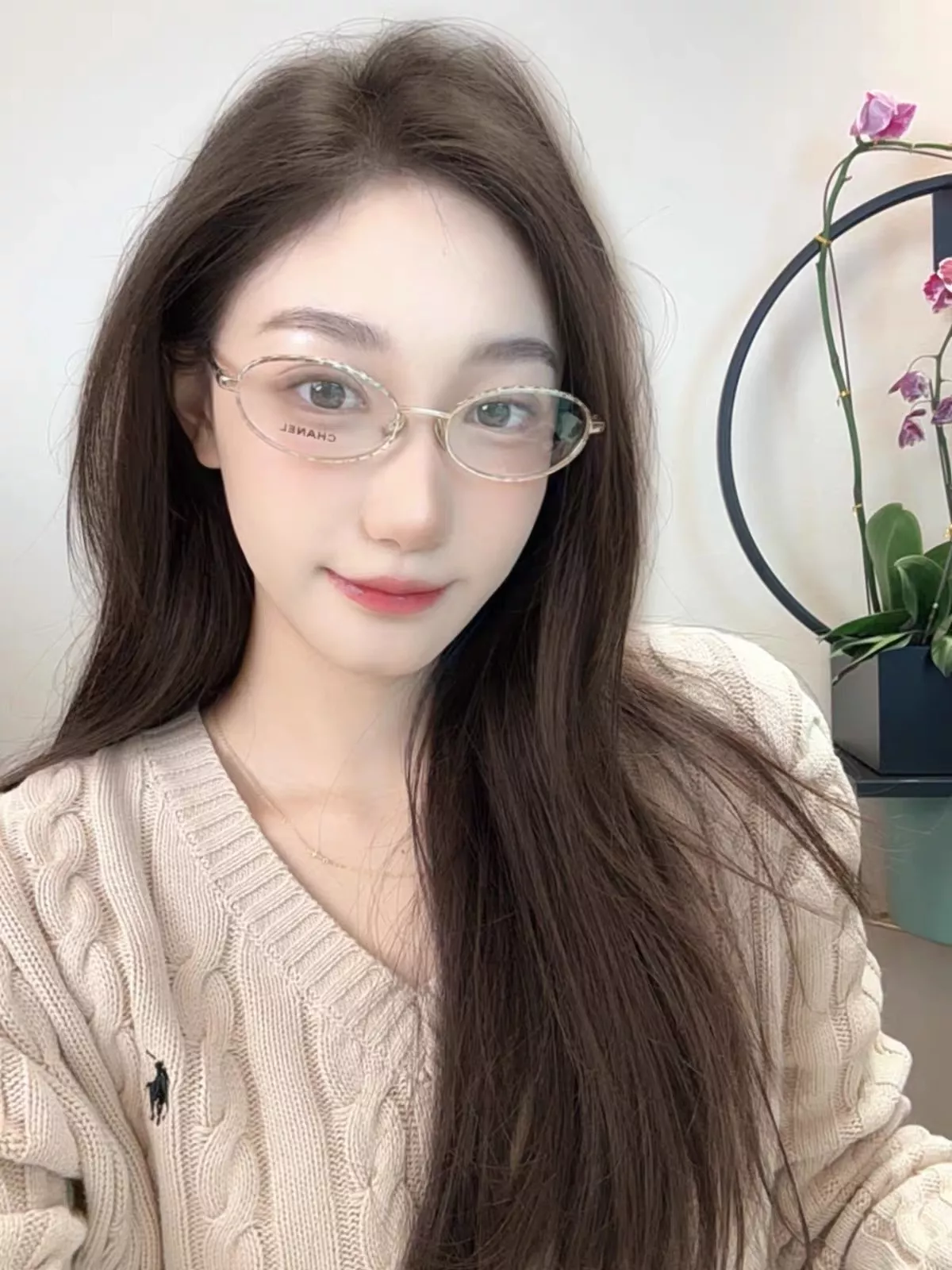 샤넬 타원형 메탈 오벌 프레임 상세 이미지 45