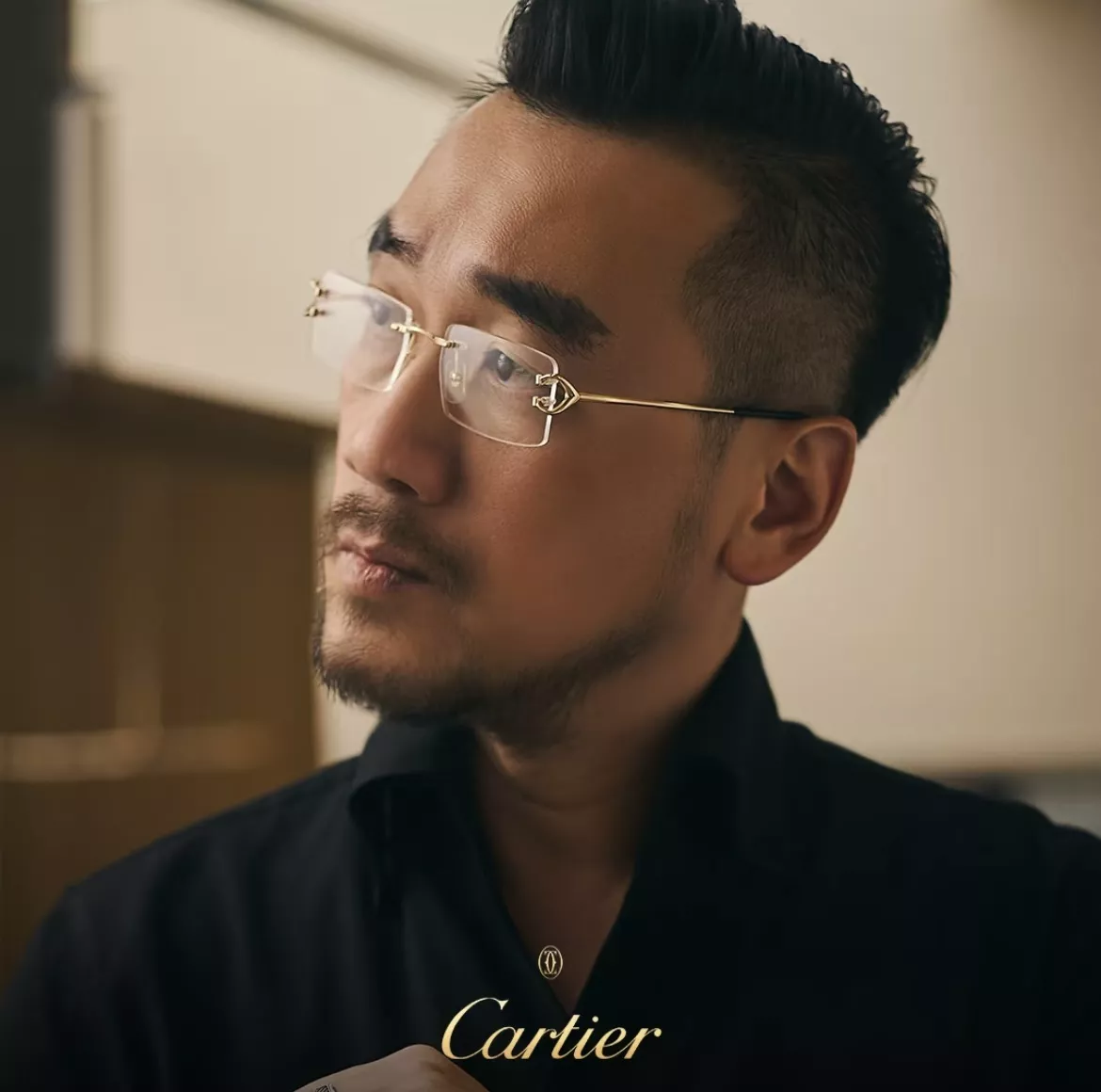 까르띠에 무테 금속 광학 렉탱글 프레임 상세 이미지 43