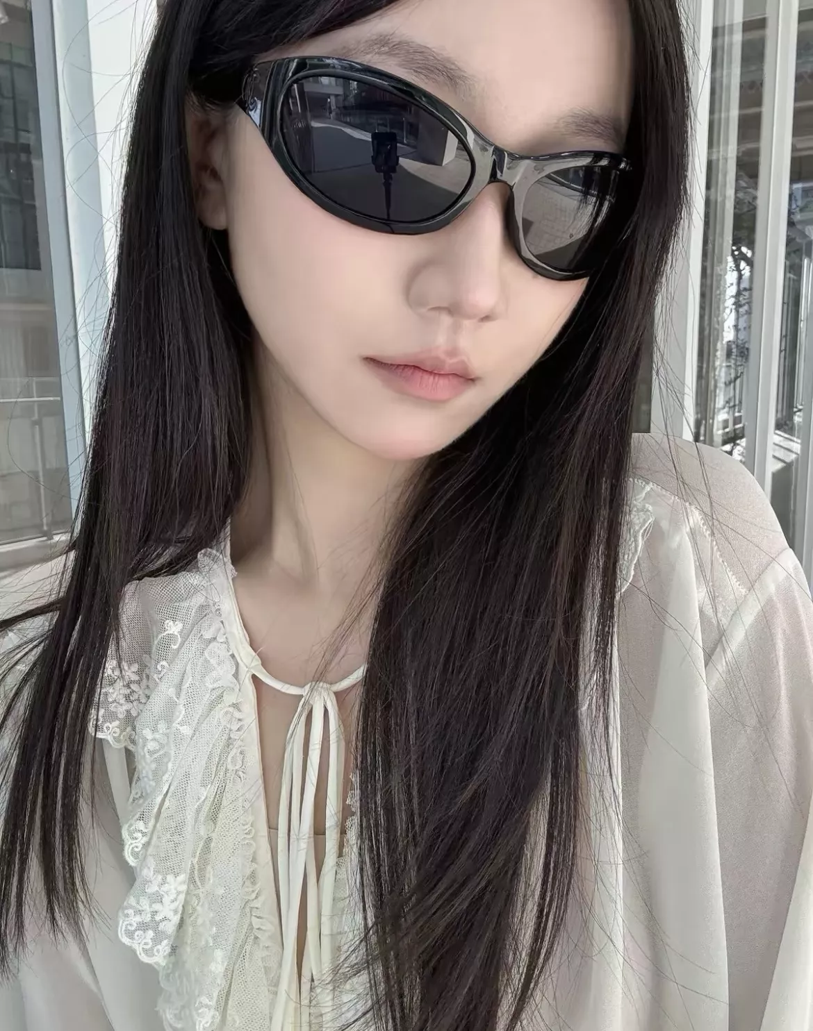 샤넬 블랙 나일론 캣아이 프레임 상세 이미지 31