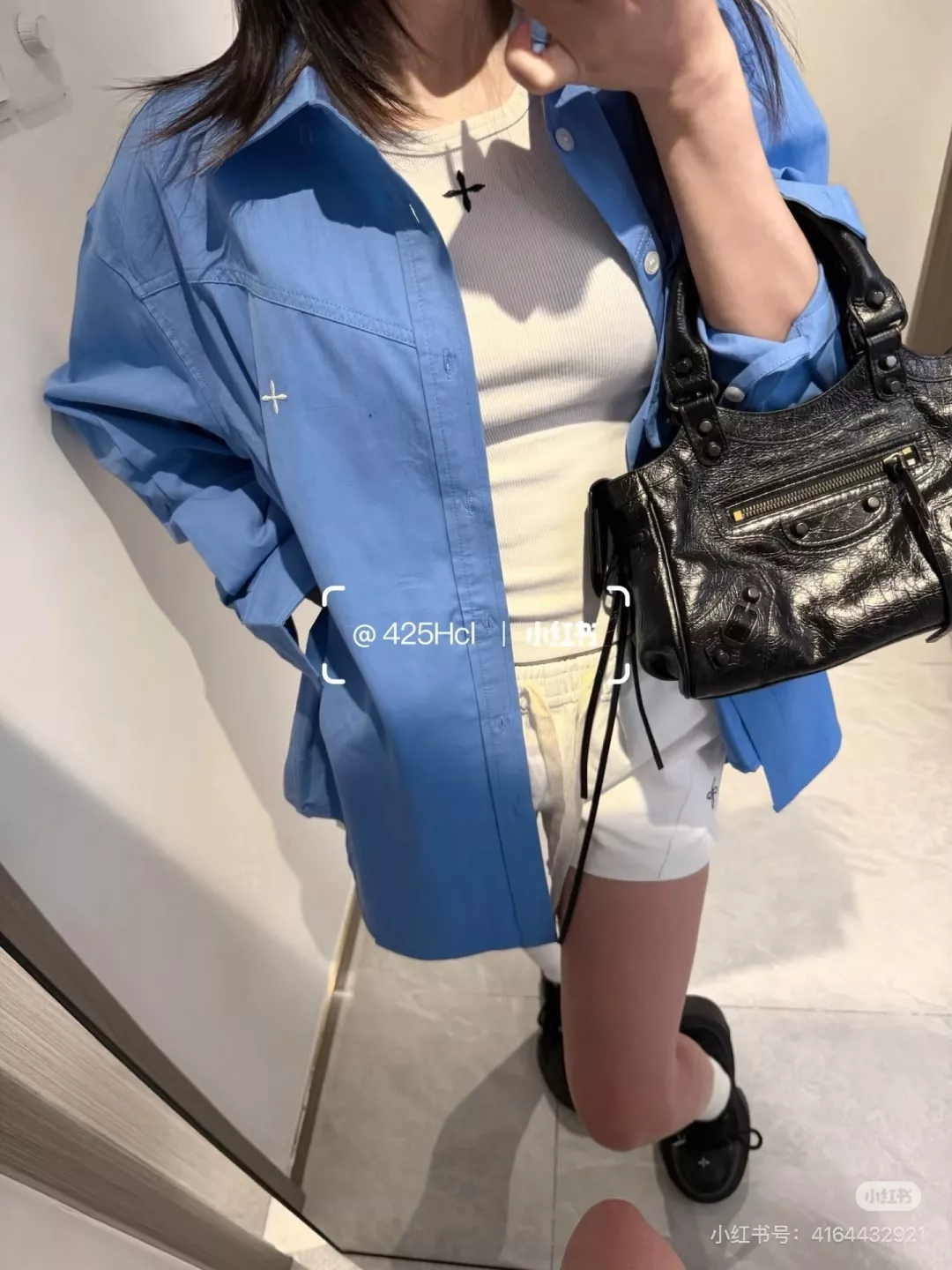 발렌시아가 빅 실루엣 모터 디테일 토트백 상세 이미지 24