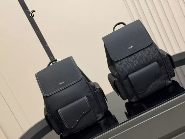 디올 오블리크 패턴 플랩 백팩