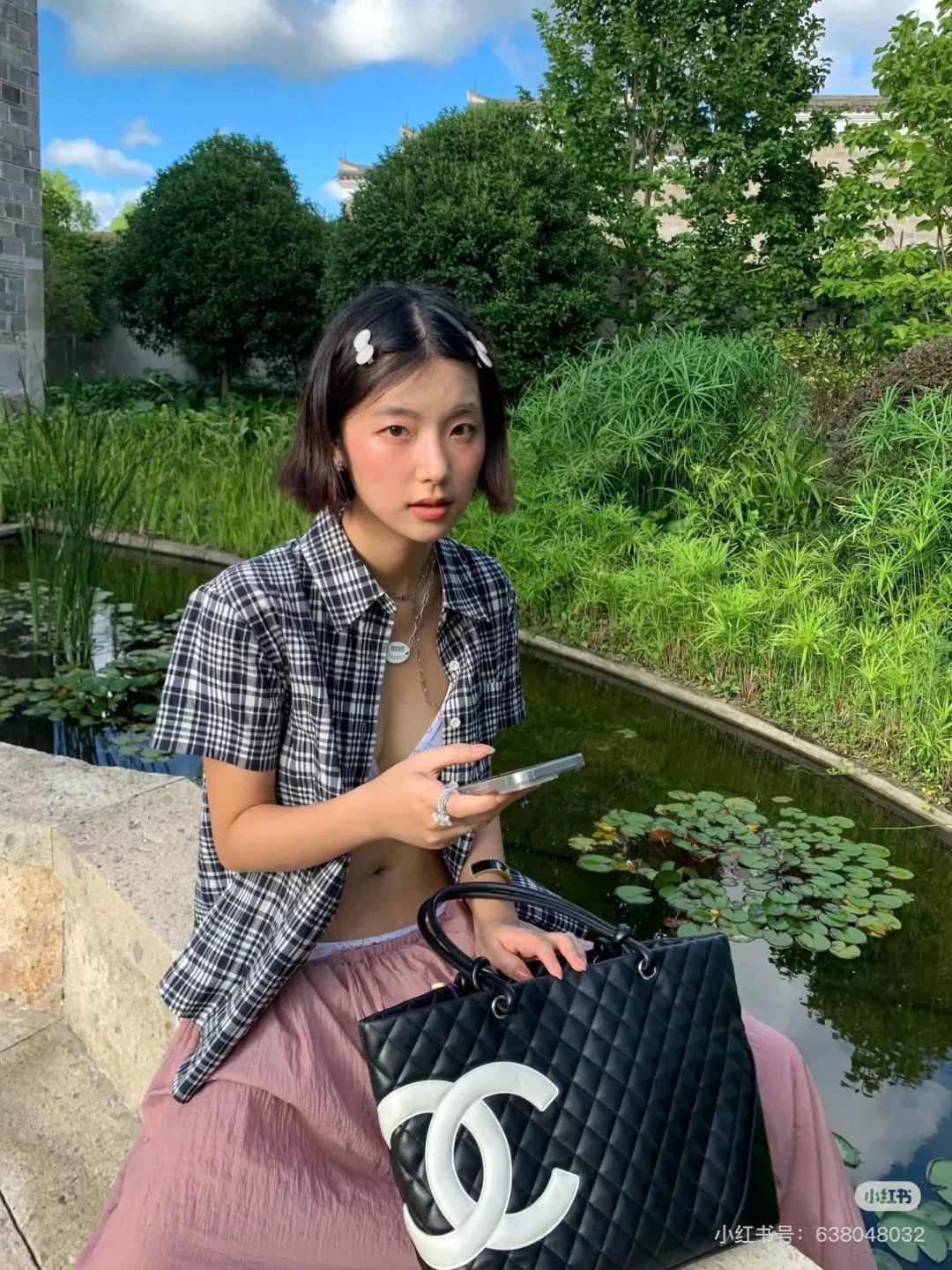 샤넬 판다 배색 캉봉 쇼퍼백 상세 이미지 16