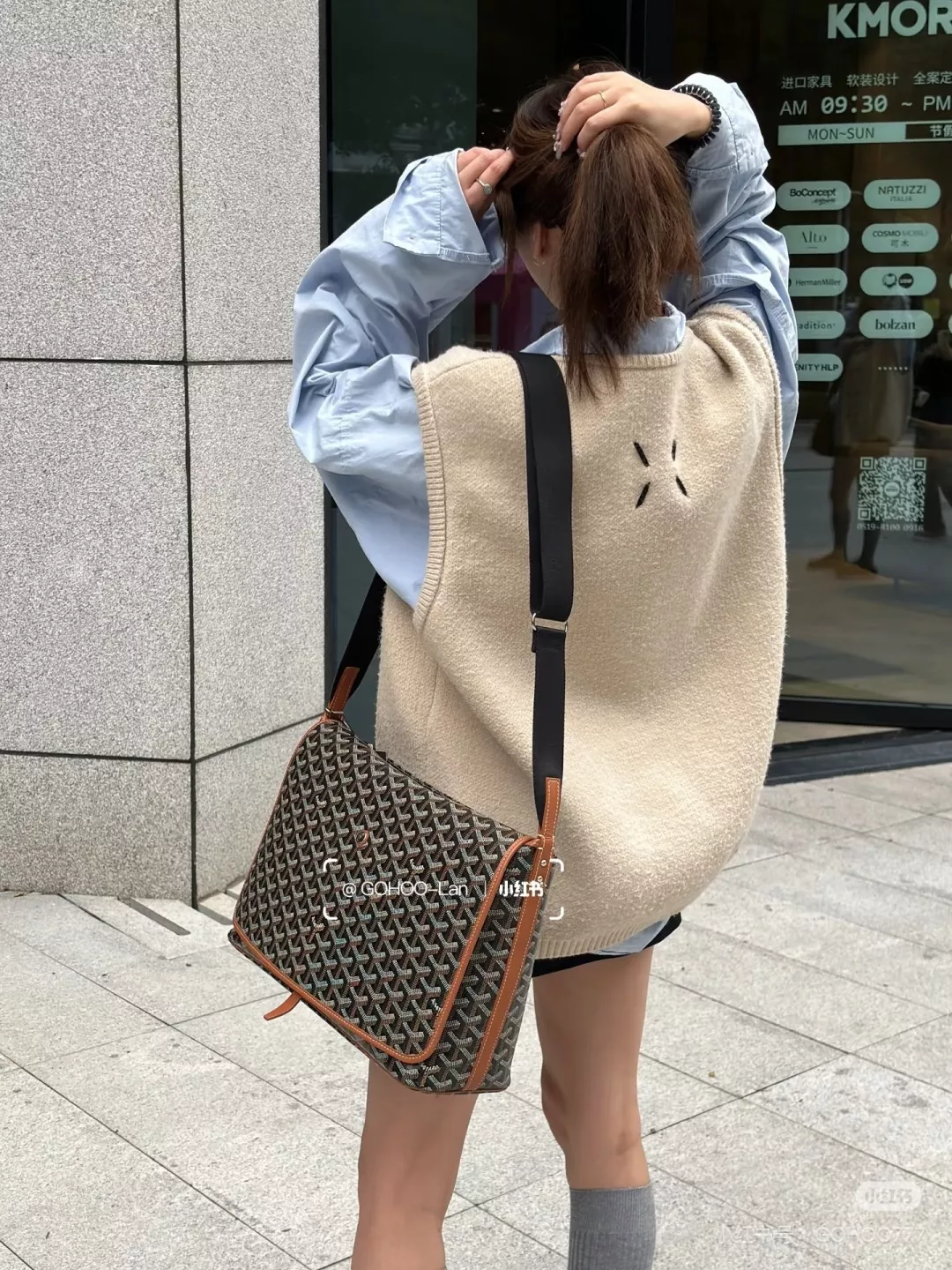 고야드 통근용 캔버스 플랩 메신저백 상세 이미지 19