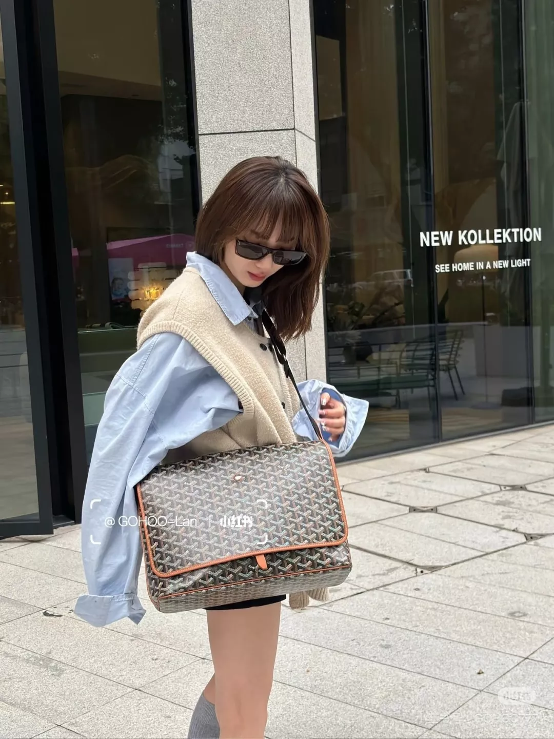 고야드 통근용 캔버스 플랩 메신저백 상세 이미지 20