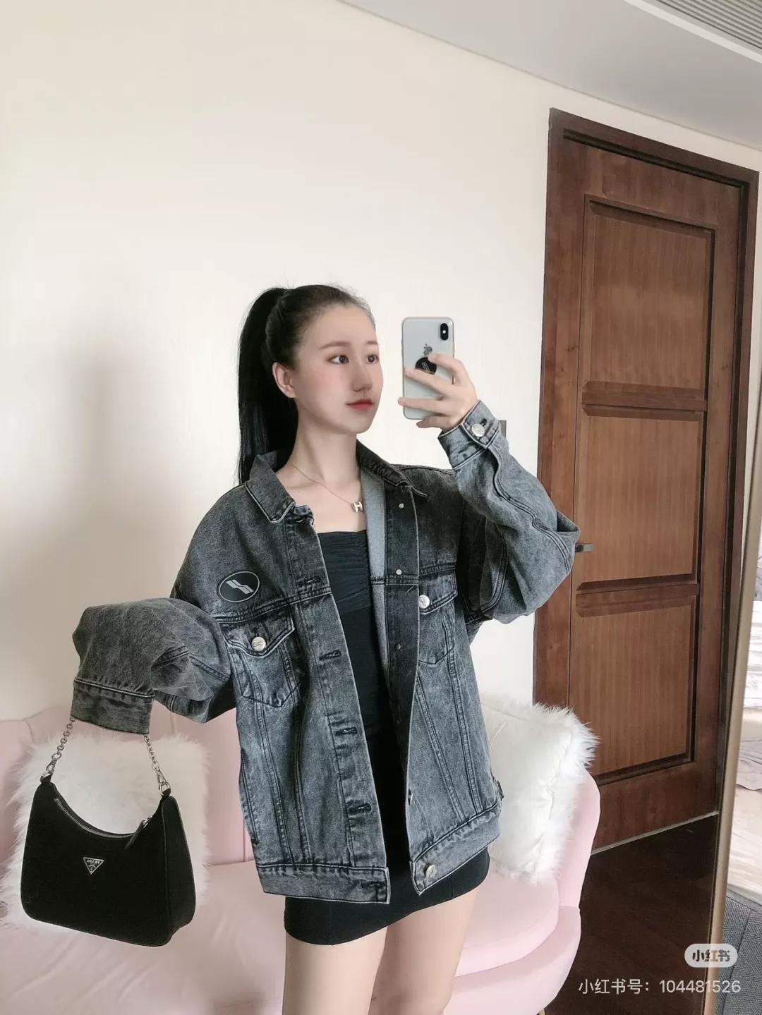 프라다 삼합 구성 나일론 호보백 상세 이미지 19