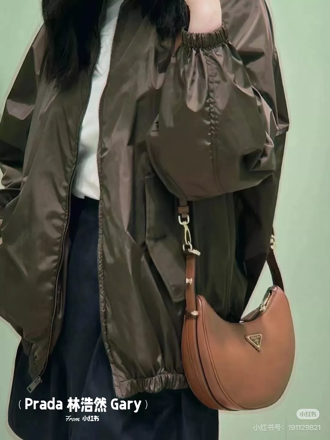 프라다 빈티지 브라운 레더 호보백 상세 이미지 19