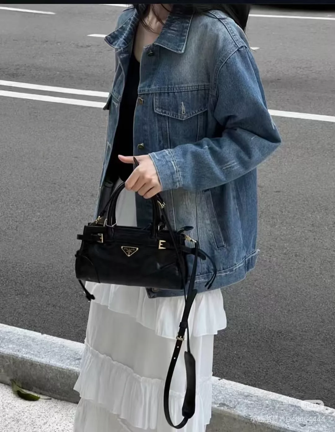 프라다 소프트 럭스 가죽 토트백 상세 이미지 19