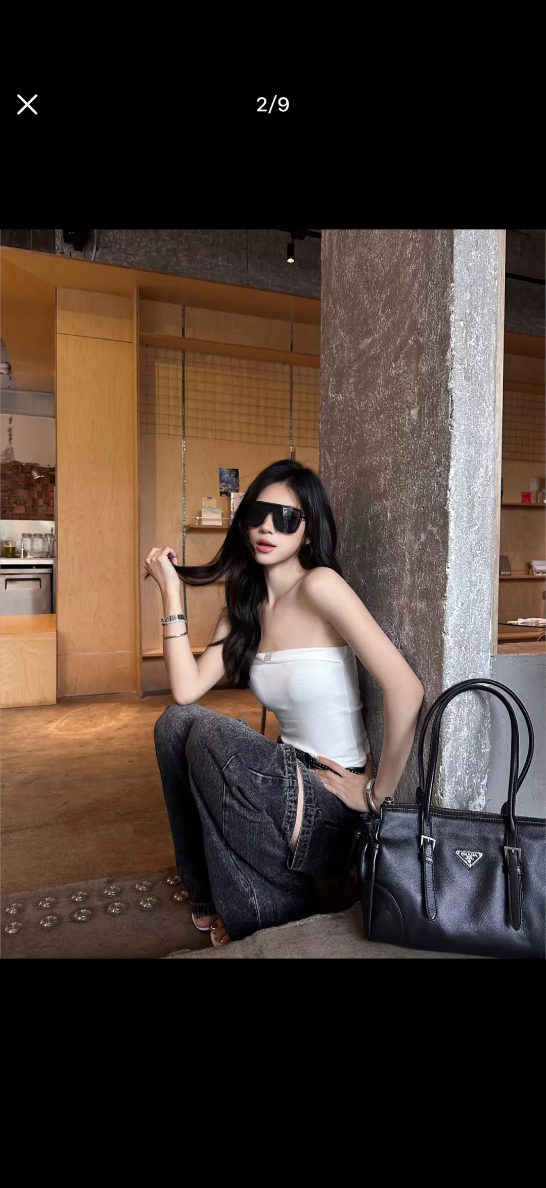 프라다 소프트 레더 복고 무드 토트백 상세 이미지 18