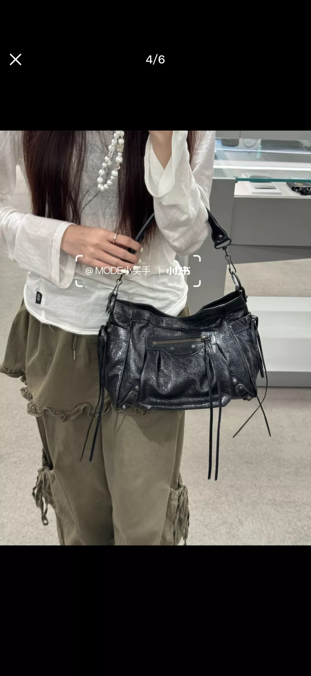 발렌시아가 르시티 블랙 숄더백 상세 이미지 14
