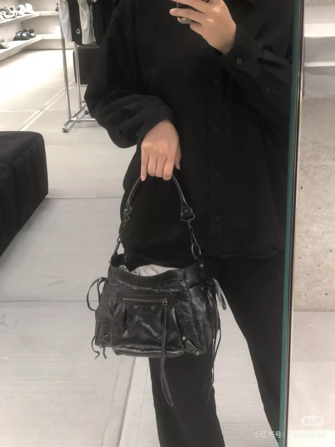 발렌시아가 르시티 블랙 숄더백 상세 이미지 20