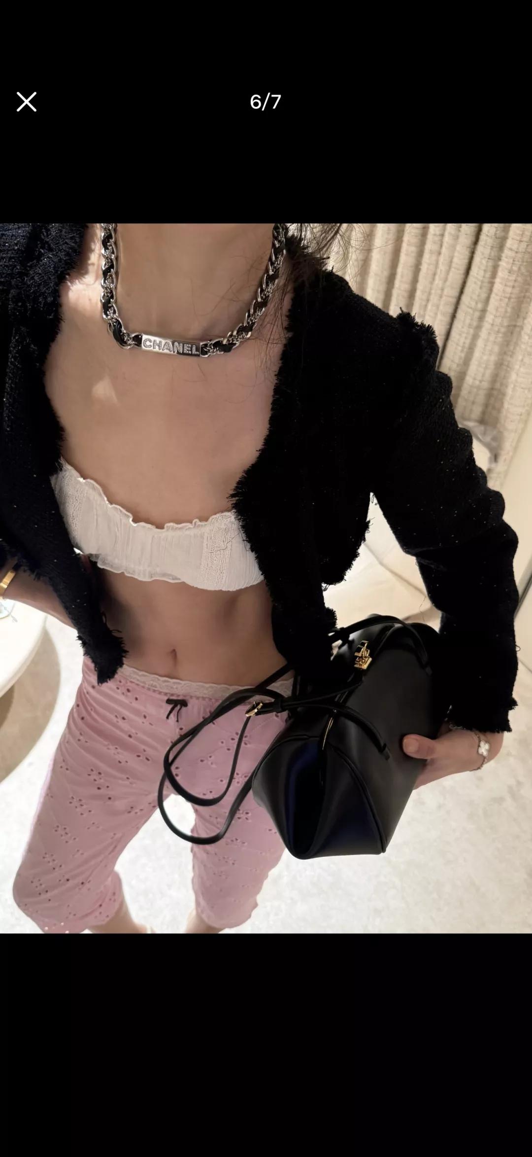 샤넬 퀼팅 카프스킨 체인 배럴백 상세 이미지 13