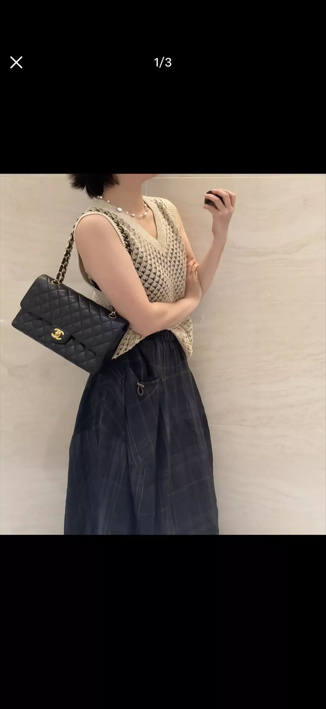 샤넬 퀼팅 캐비어 플랩 숄더백 상세 이미지 21