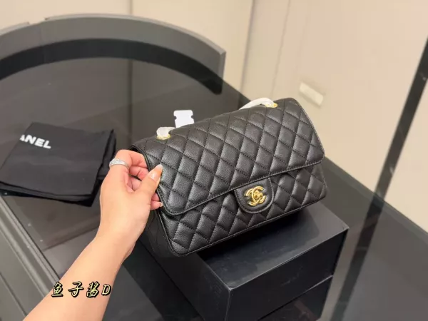 샤넬 퀼팅 캐비어 플랩 숄더백