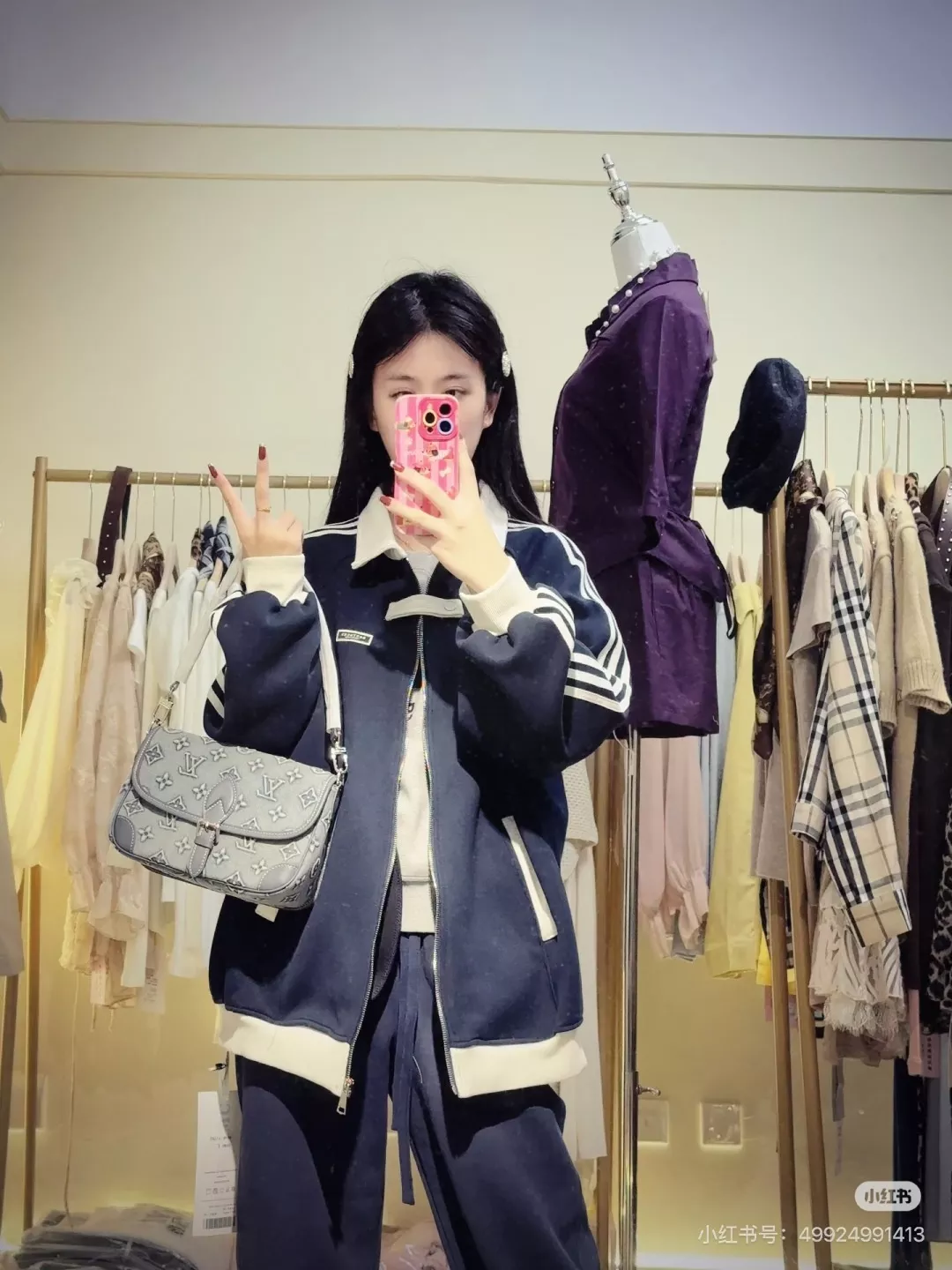 루이비통 모노그램 더블 스트랩 바게트백 상세 이미지 23