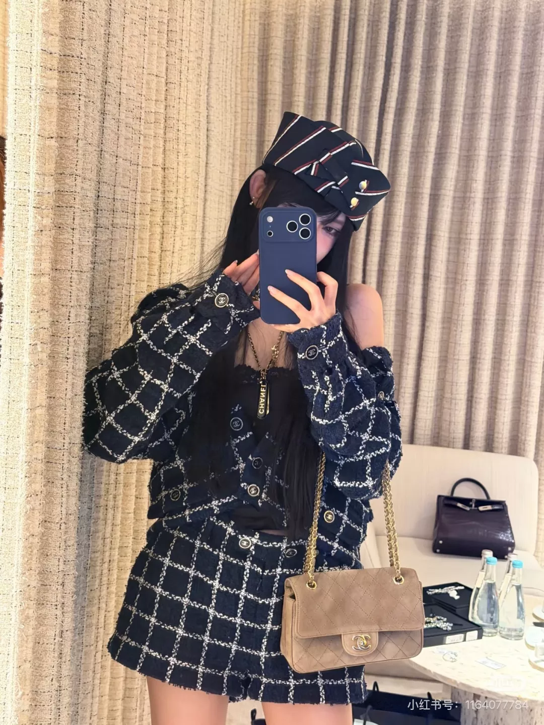 샤넬 폴딩 박스 체인 숄더백 브라운 상세 이미지 21