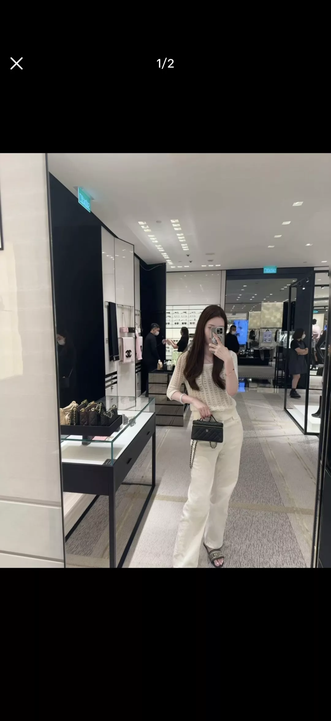 샤넬 퀼팅 탑핸들 미니 크로스백 상세 이미지 21