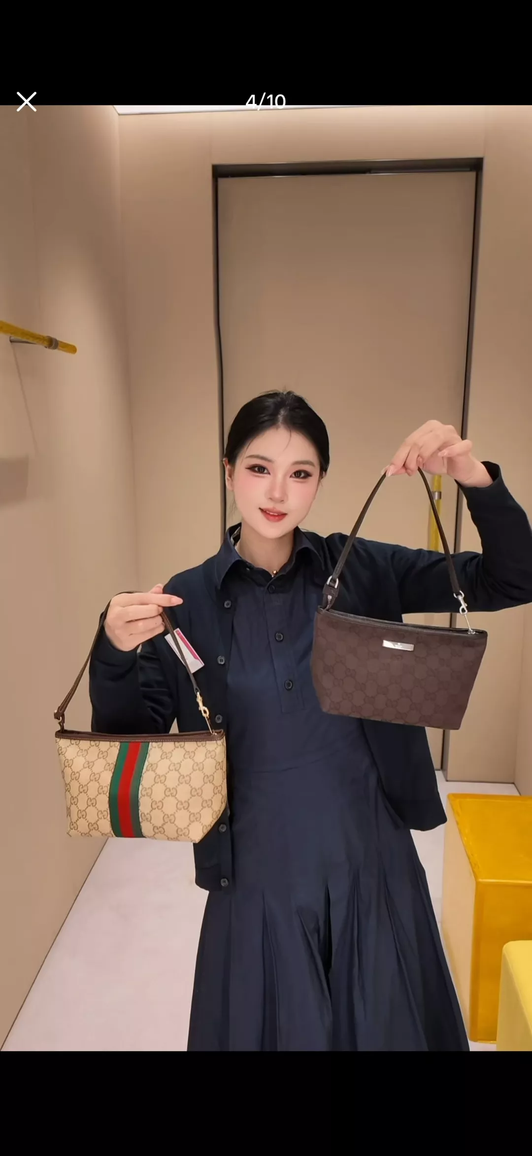 구찌 모노그램 캔버스 언더암 숄더백 상세 이미지 13