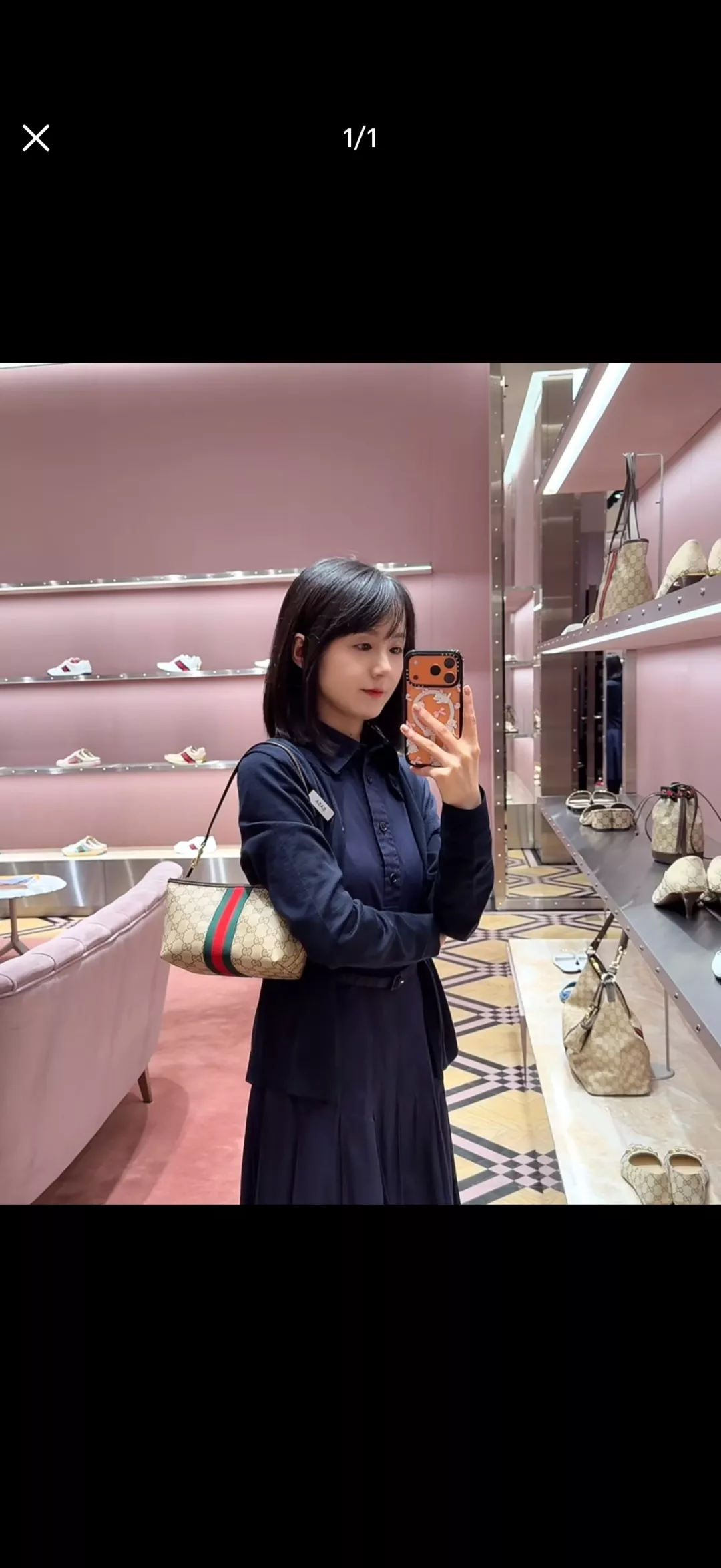 구찌 모노그램 캔버스 언더암 숄더백 상세 이미지 15
